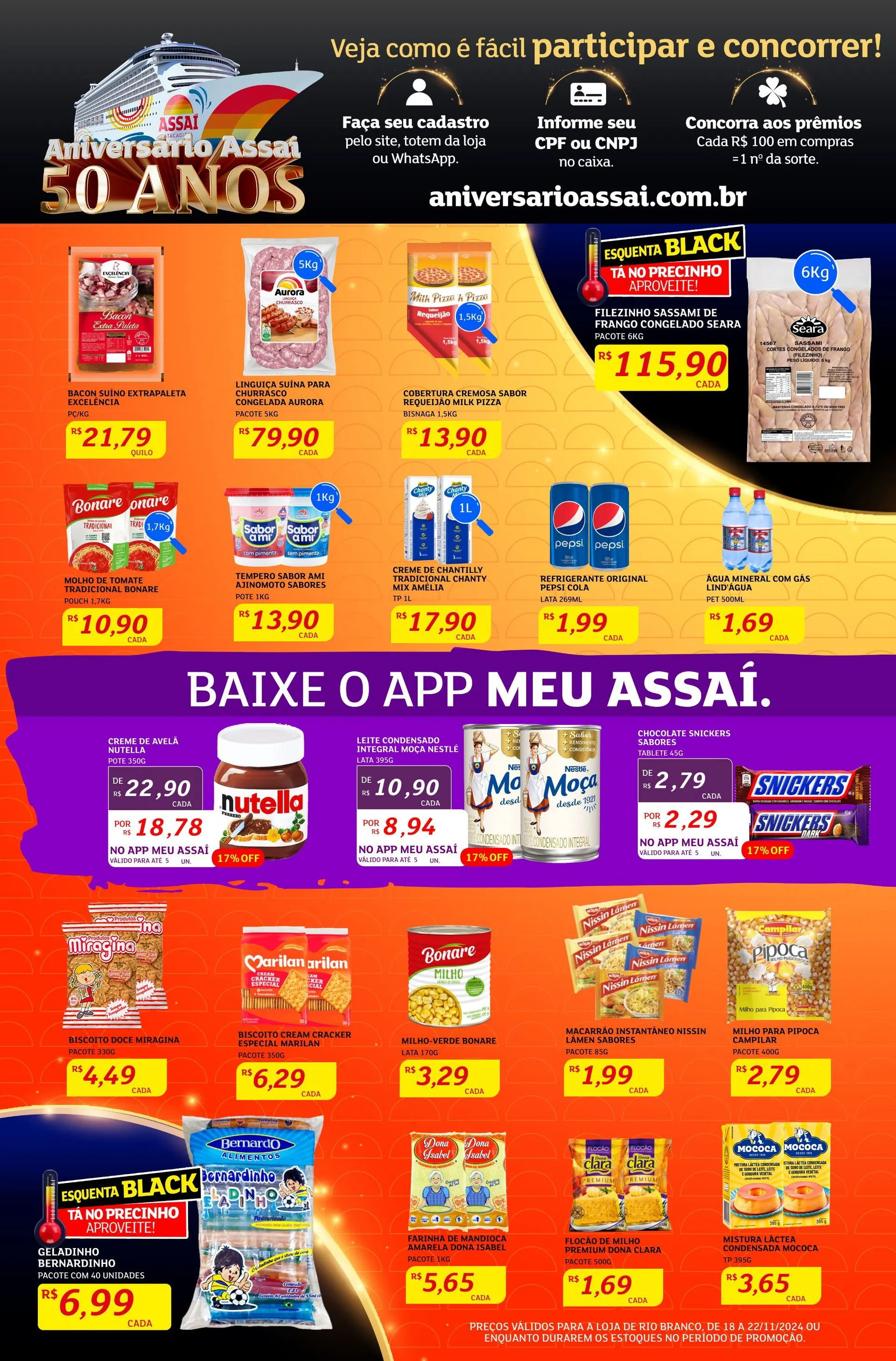 Encarte de Assaí Atacadista Ofertas de brochura 18 de novembro até 22 de novembro 2024 - Pagina 2