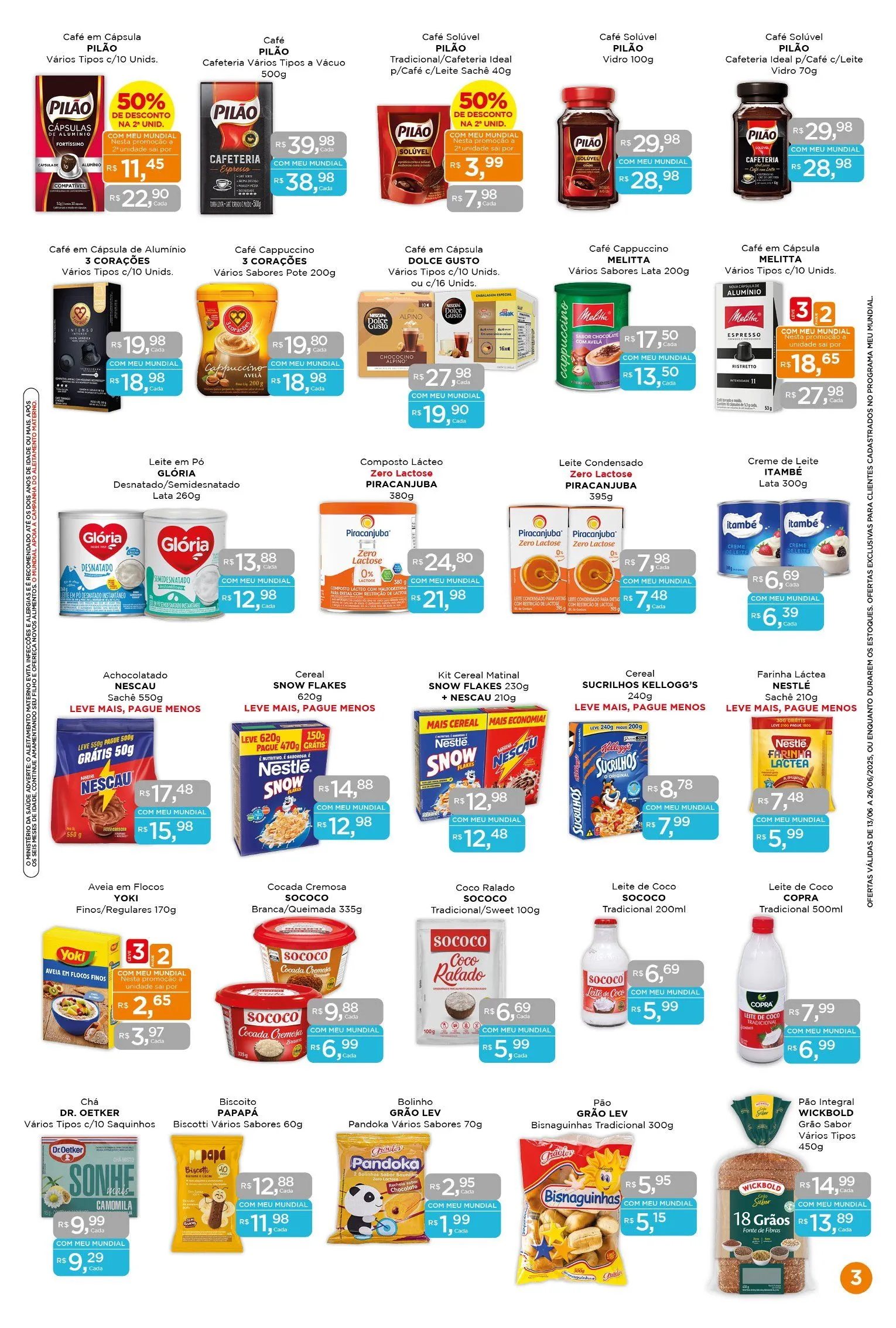 Encarte de Folhetos Supermercados Mundial 13 de junho até 26 de junho 2025 - Pagina 3