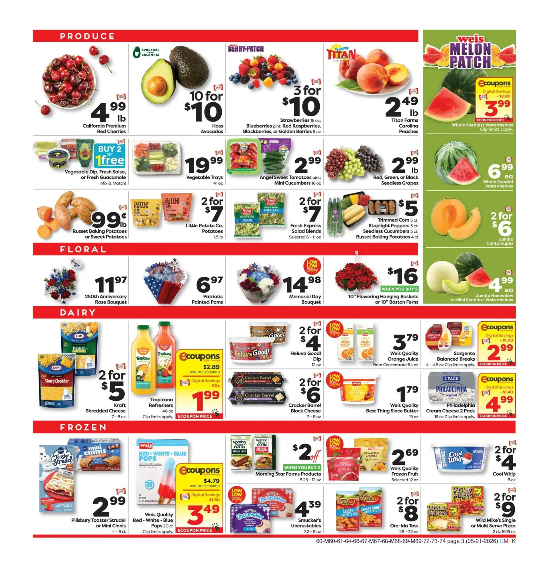 Weekly promotion Weis Sales spanning from May 21 to May 27 2026 - Page 3 for Catalogue 365