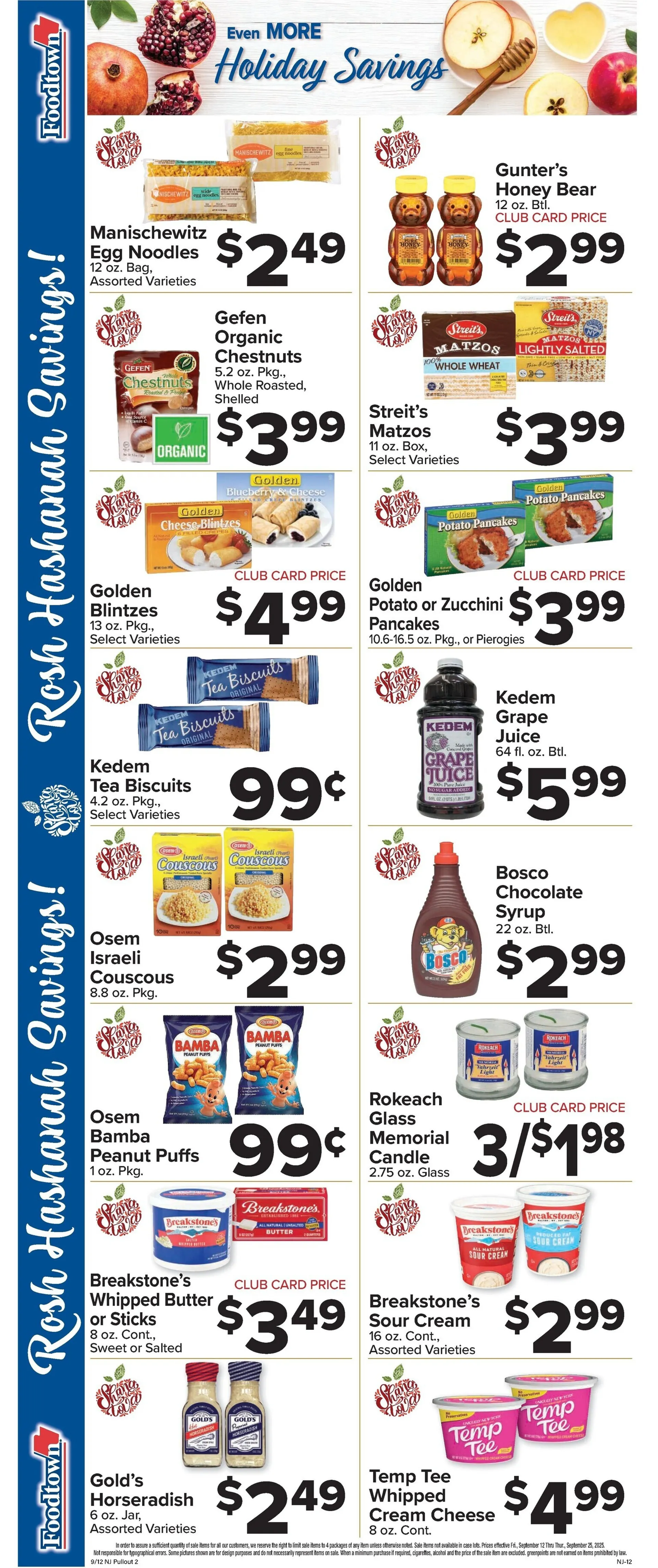 Weekly promotion Foodtown Sales spanning from September 12 to September 18 2025 - Page 3 for Catalogue 365