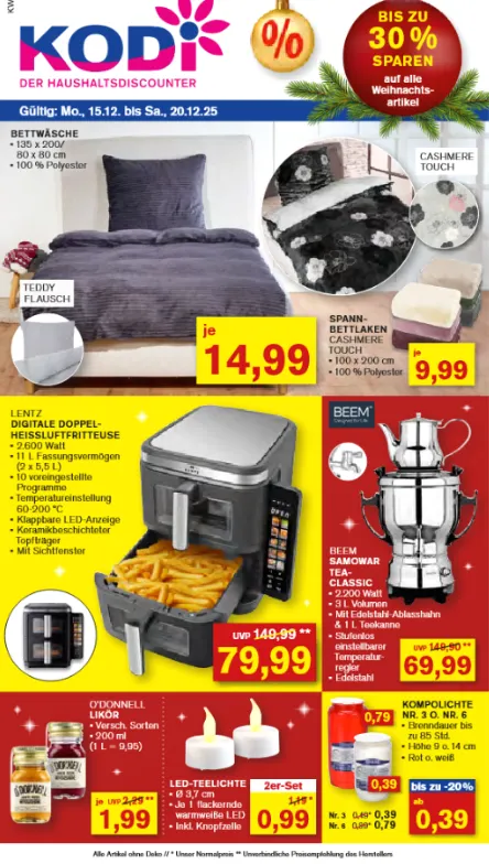 Kodi Angebote von 15. Dezember bis 20. Dezember 2025 - Prospekt seite 1