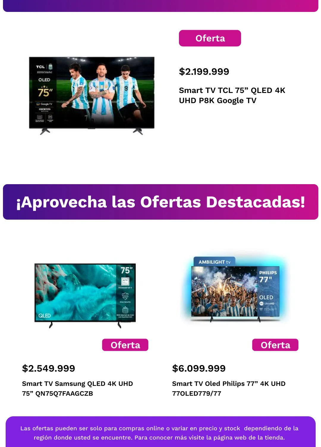 Ofertas de  Frávega Ofertas 22 de junio al 11 de julio 2026 - Página 3 del catálogo