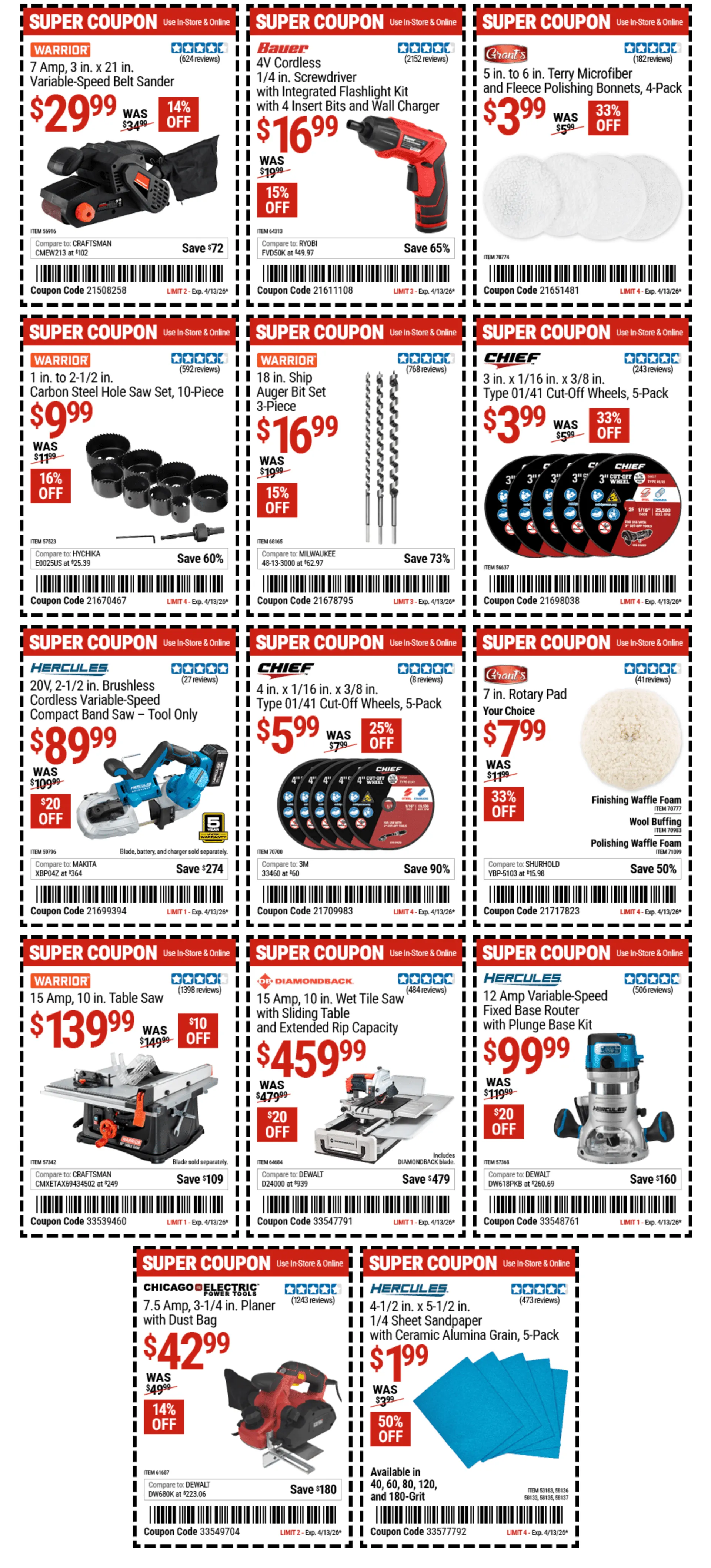 Weekly ad Coupons Harbor Freight from March 23 to April 13 2026 - Page 2