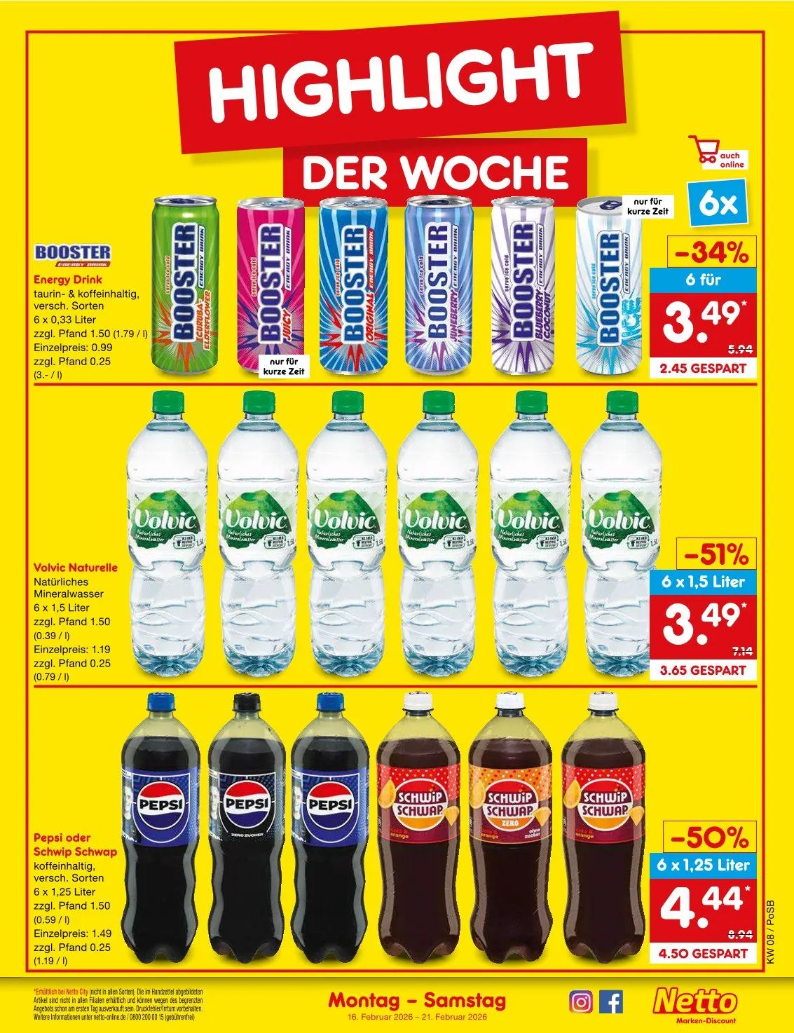 Netto Marken-Discount Angebote von 16. Februar bis 21. Februar 2026 - Prospekt seite 3