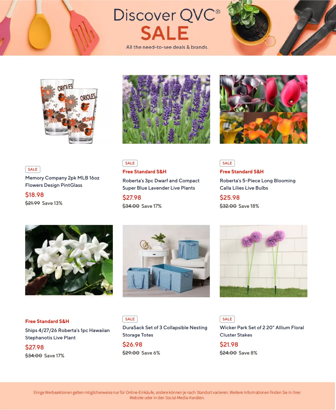 Weekly promotion QVC Sales spanning from April 9 to April 30 2026 - Page 2 for Catalogue 365