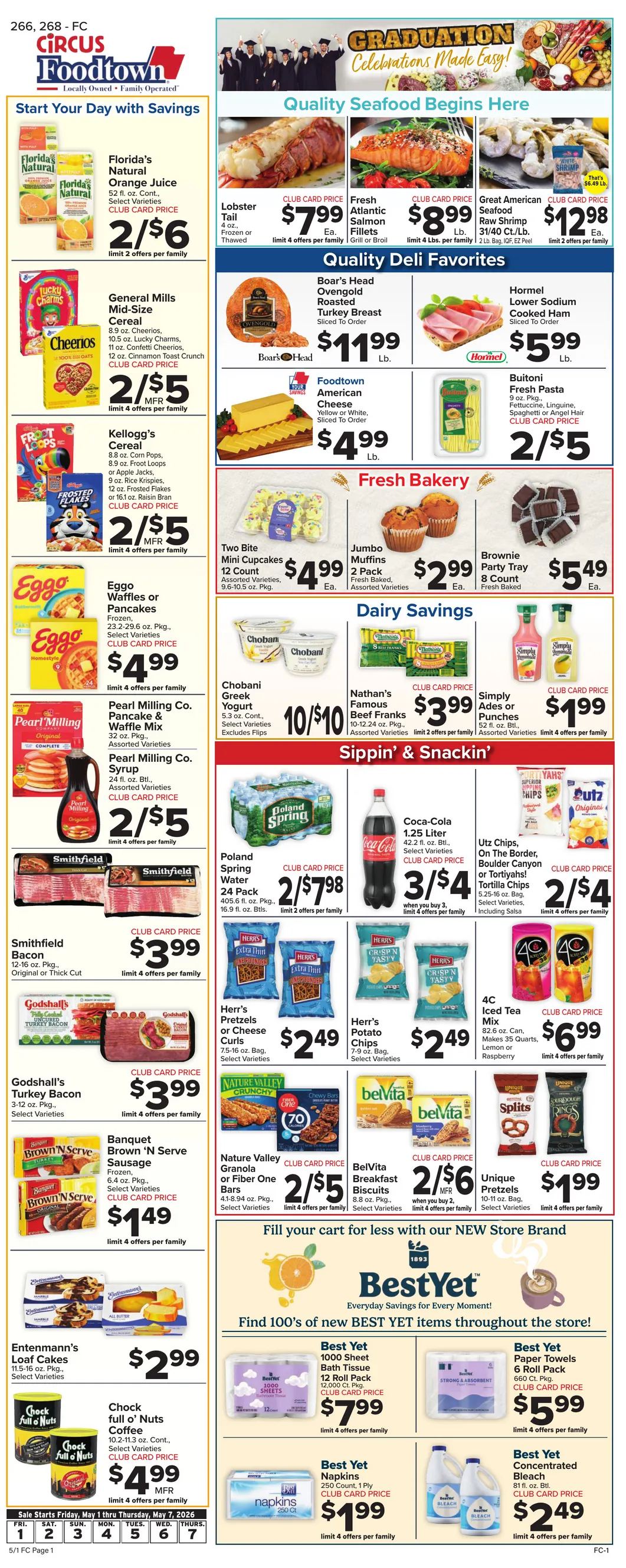 Weekly promotion Foodtown Sales spanning from May 1 to May 7 2026 - Page 3 for Catalogue 365
