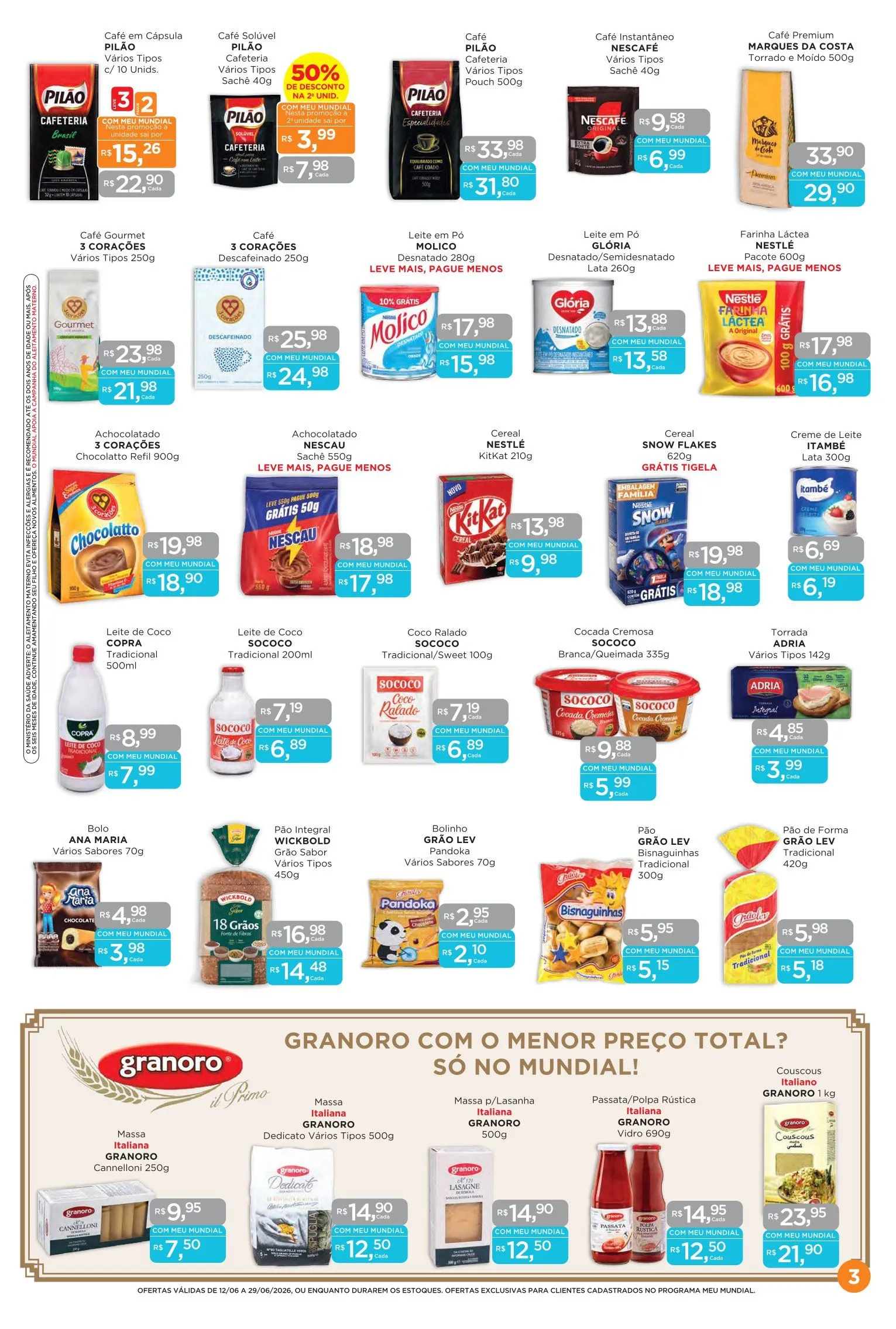 Encarte de Folhetos Supermercados Mundial 12 de junho até 29 de junho 2026 - Pagina 3