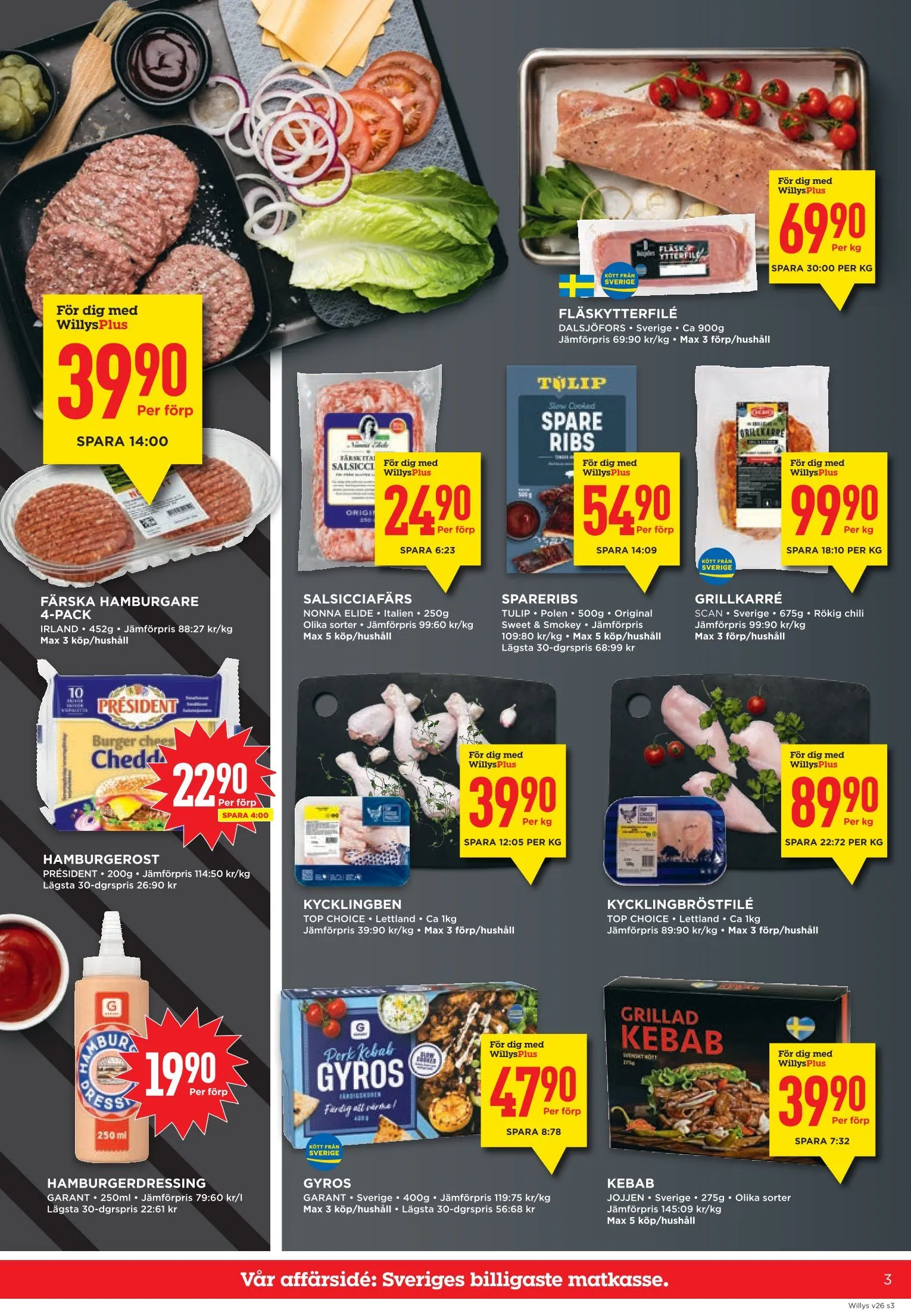 Willys erbjudanden från 22 juni till 28 juni 2026 - Reklamblad sidor 3