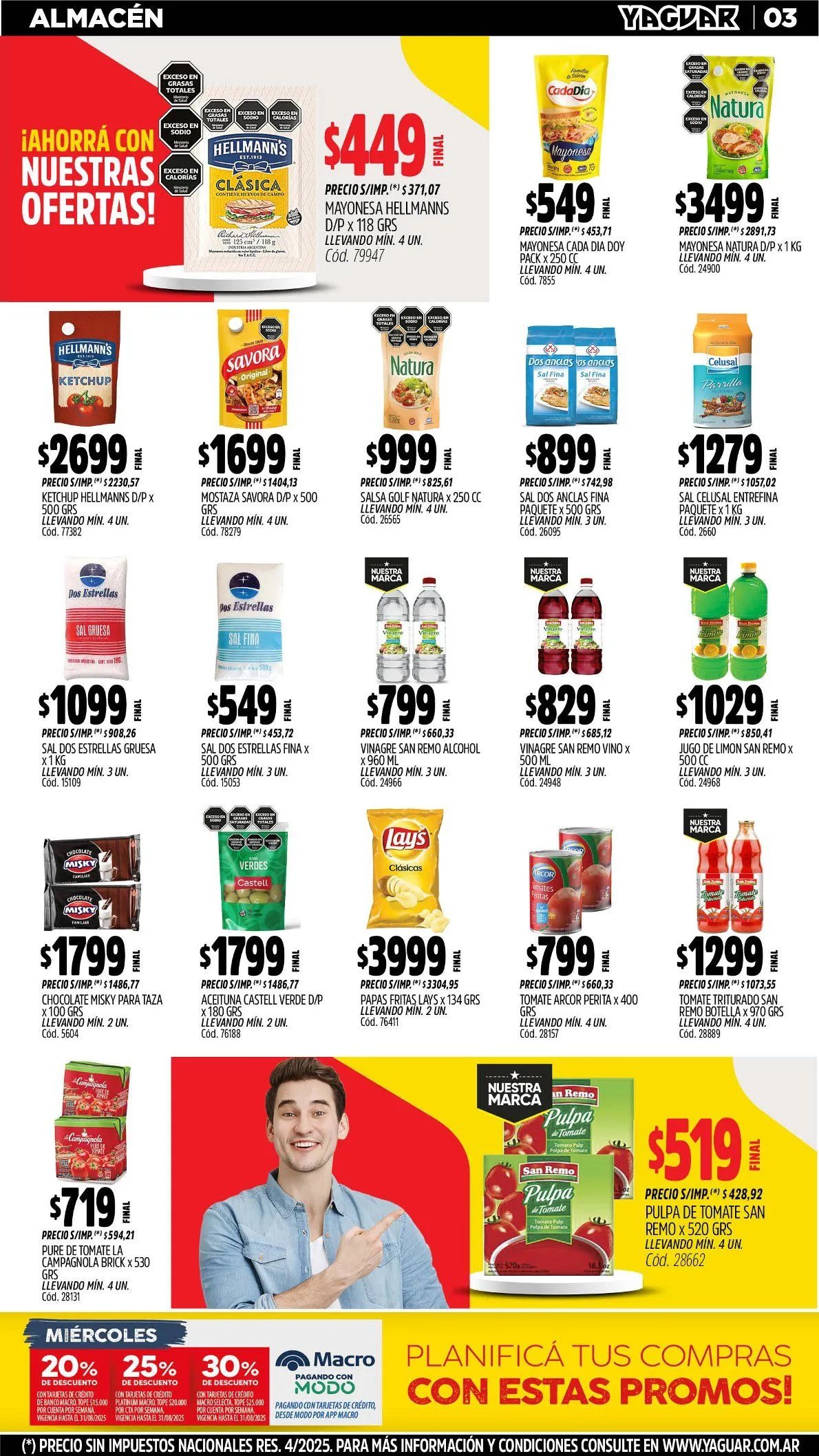 Ofertas de Ofertas Yaguar - Últimos catálogos 18 de agosto al 25 de agosto 2025 - Página 3 del catálogo