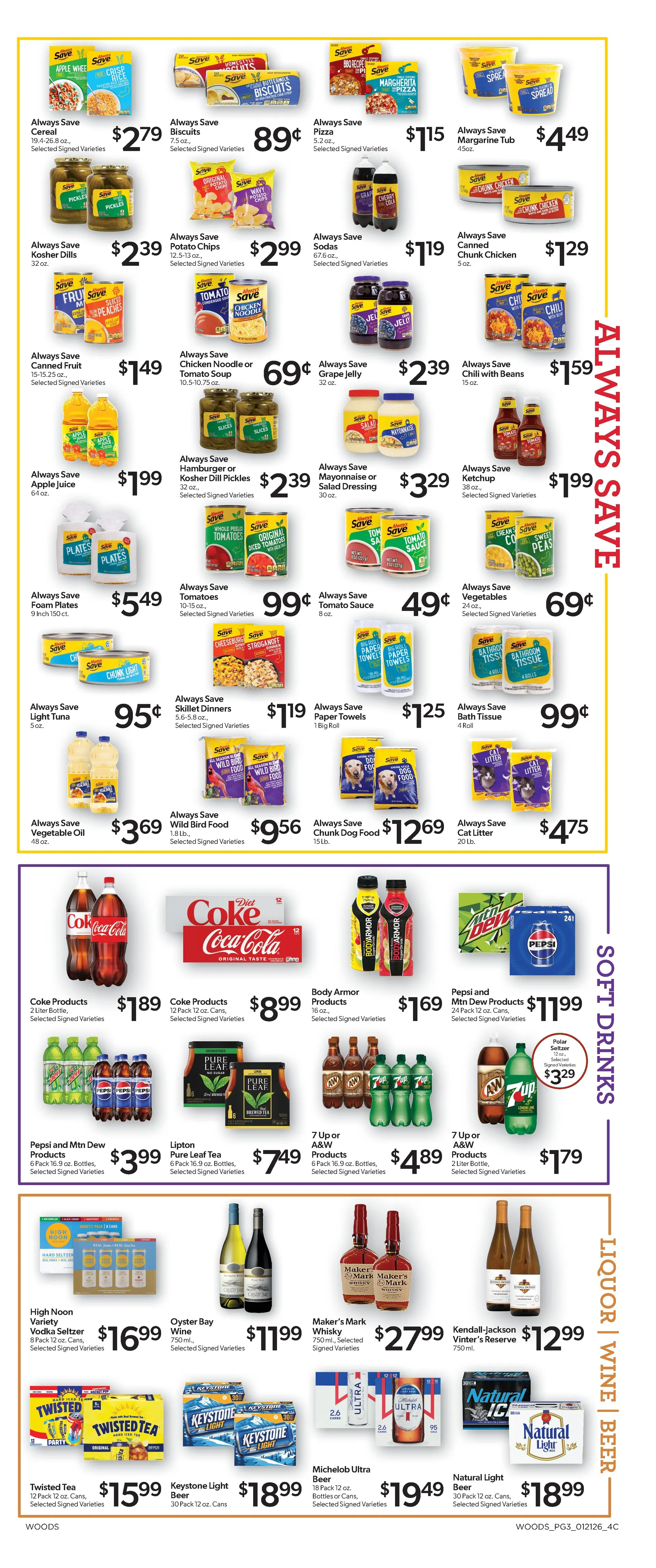 Weekly ad  Woods Supermarket Sales from January 21 to January 27 2026 - Page 3
