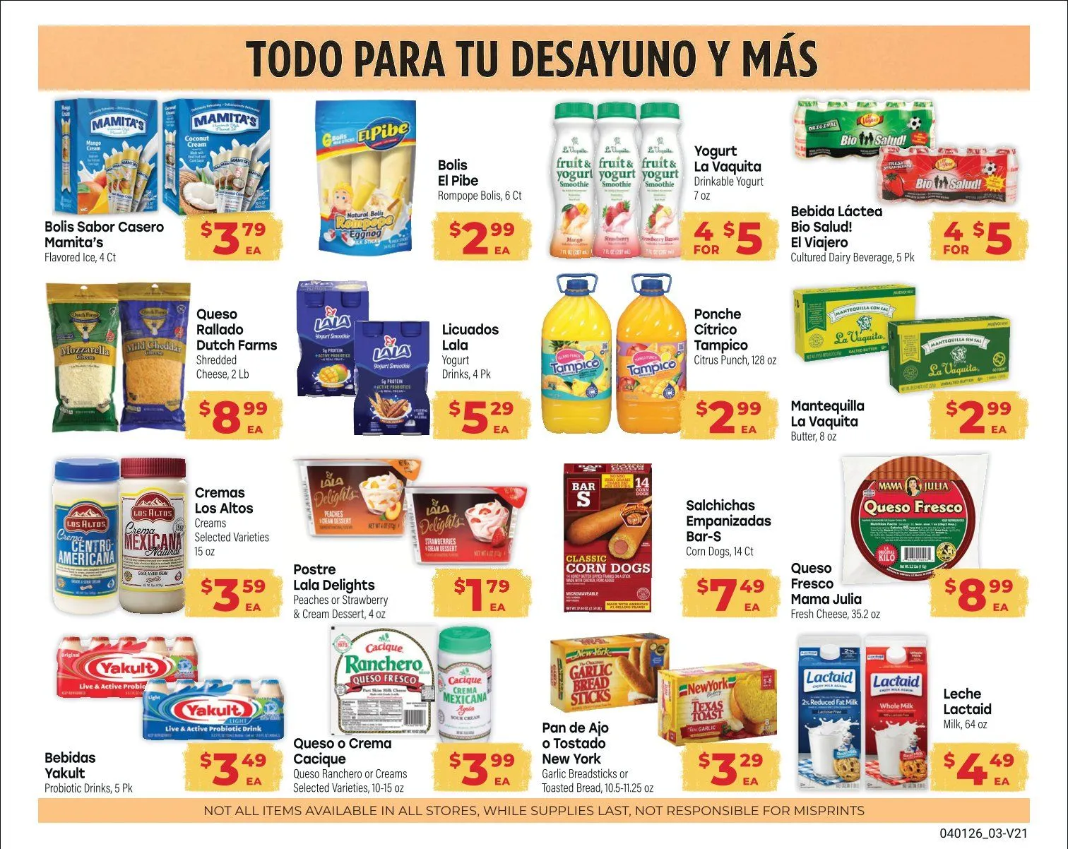 Weekly promotion El Rancho Sales spanning from April 1 to April 28 2026 - Page 3 for Catalogue 365