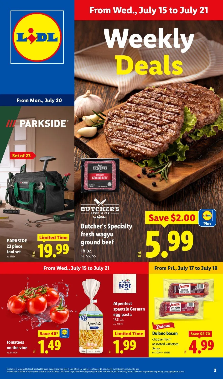 Weekly promotion Lidl Sales spanning from July 15 to July 21 2026 - Page 3 for Catalogue 365