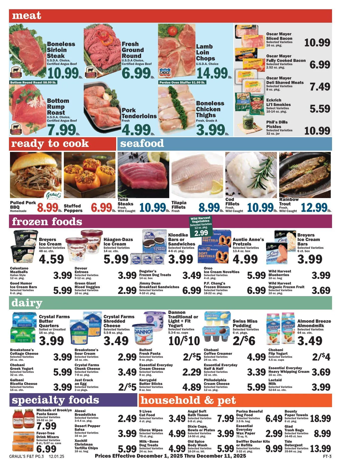 Weekly promotion Graul's Market Sales spanning from December 1 to December 11 2025 - Page 3 for Catalogue 365