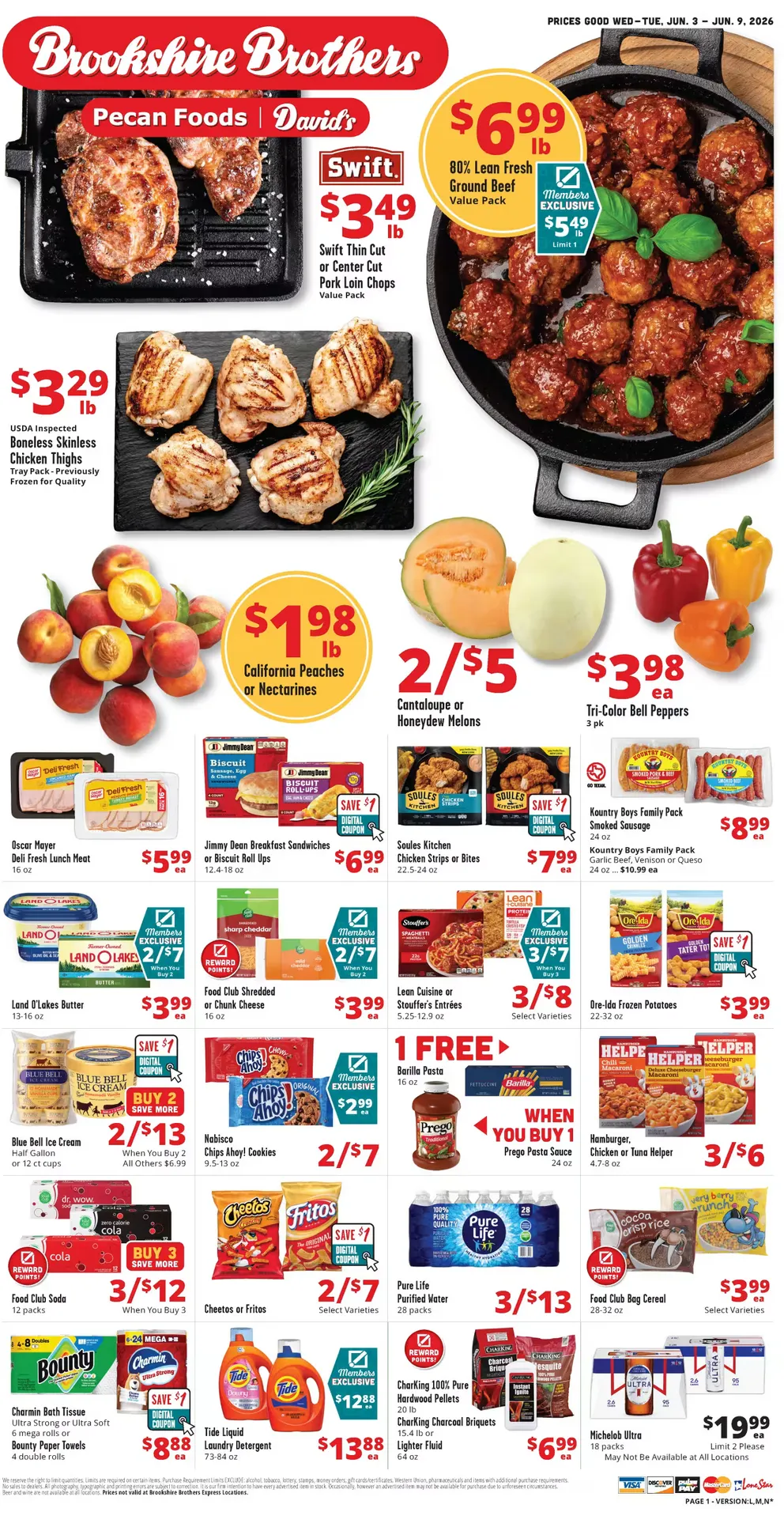 Weekly ad Brookshire Brothers Sales from June 3 to June 9 2026 - Page 1