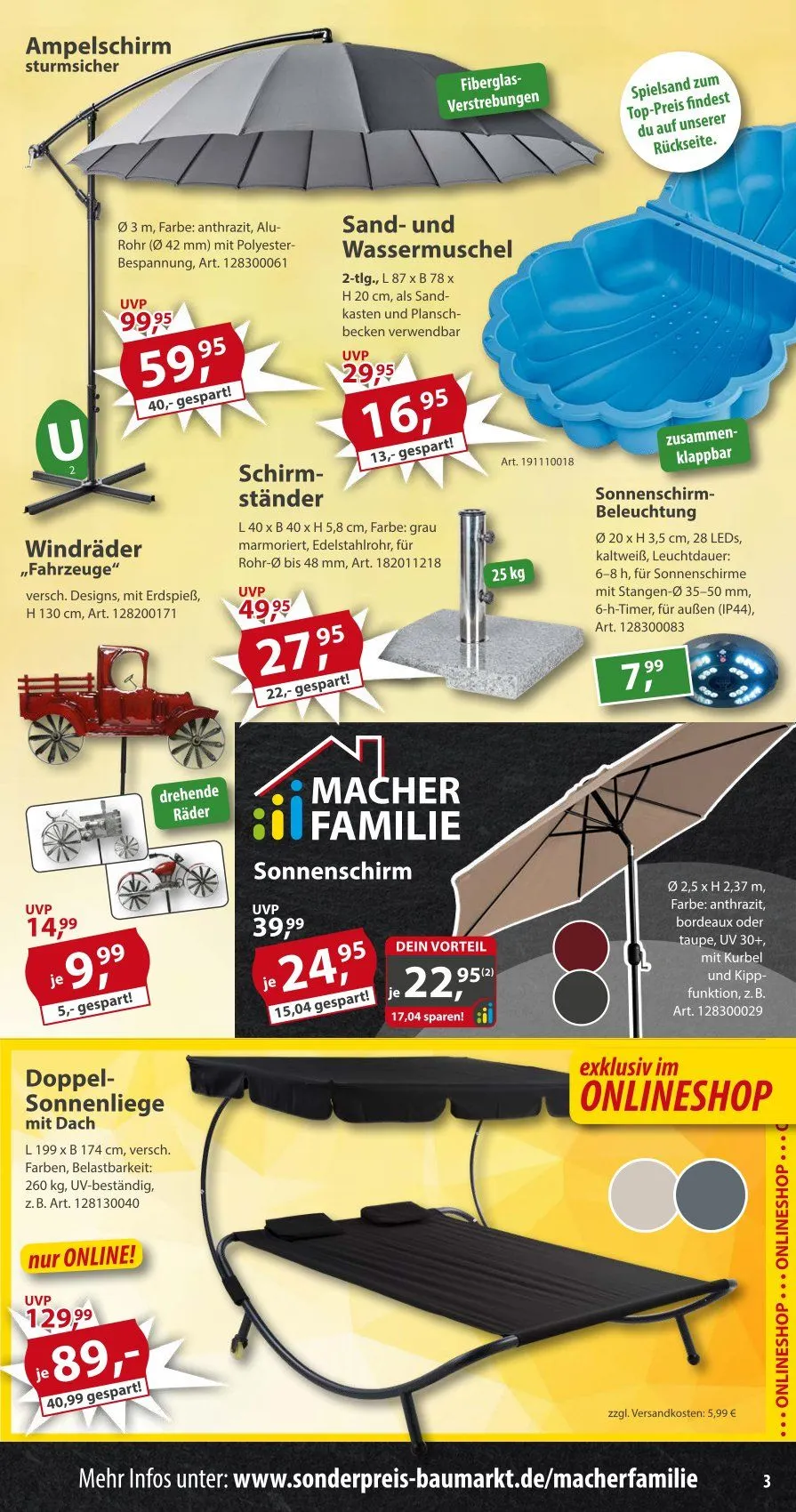 Sonderpreis-Baumarkt Prospekte von 21. März bis 27. März 2026 - Prospekt seite 3
