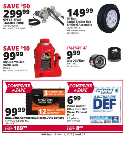 Weekly ad Rural King Sales from September 18 to October 1 2025 - Page 3