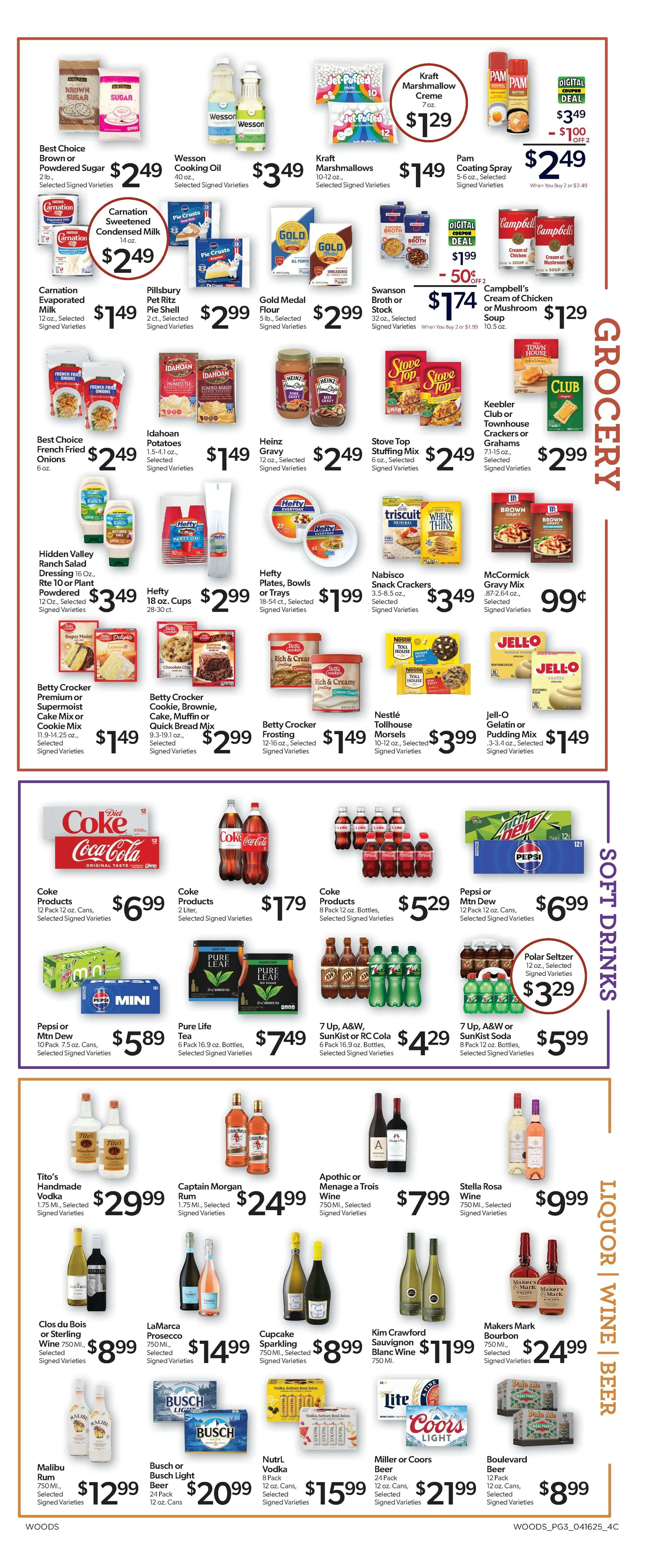 Weekly ad Woods Supermarket Sales from April 16 to April 22 2025 - Page 3