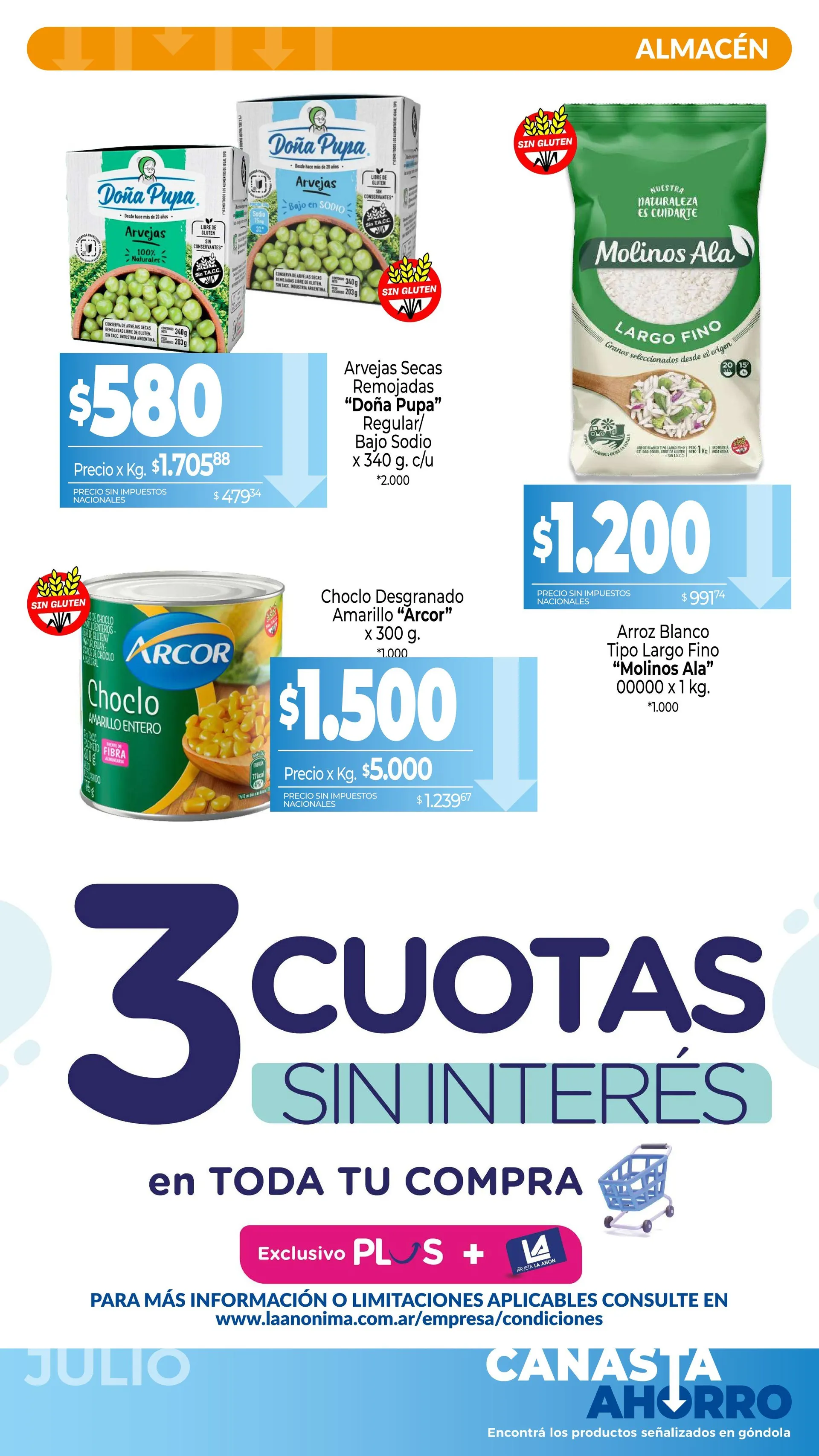 Ofertas de Ofertas La Anónima 8 de julio al 31 de julio 2026 - Página 3 del catálogo