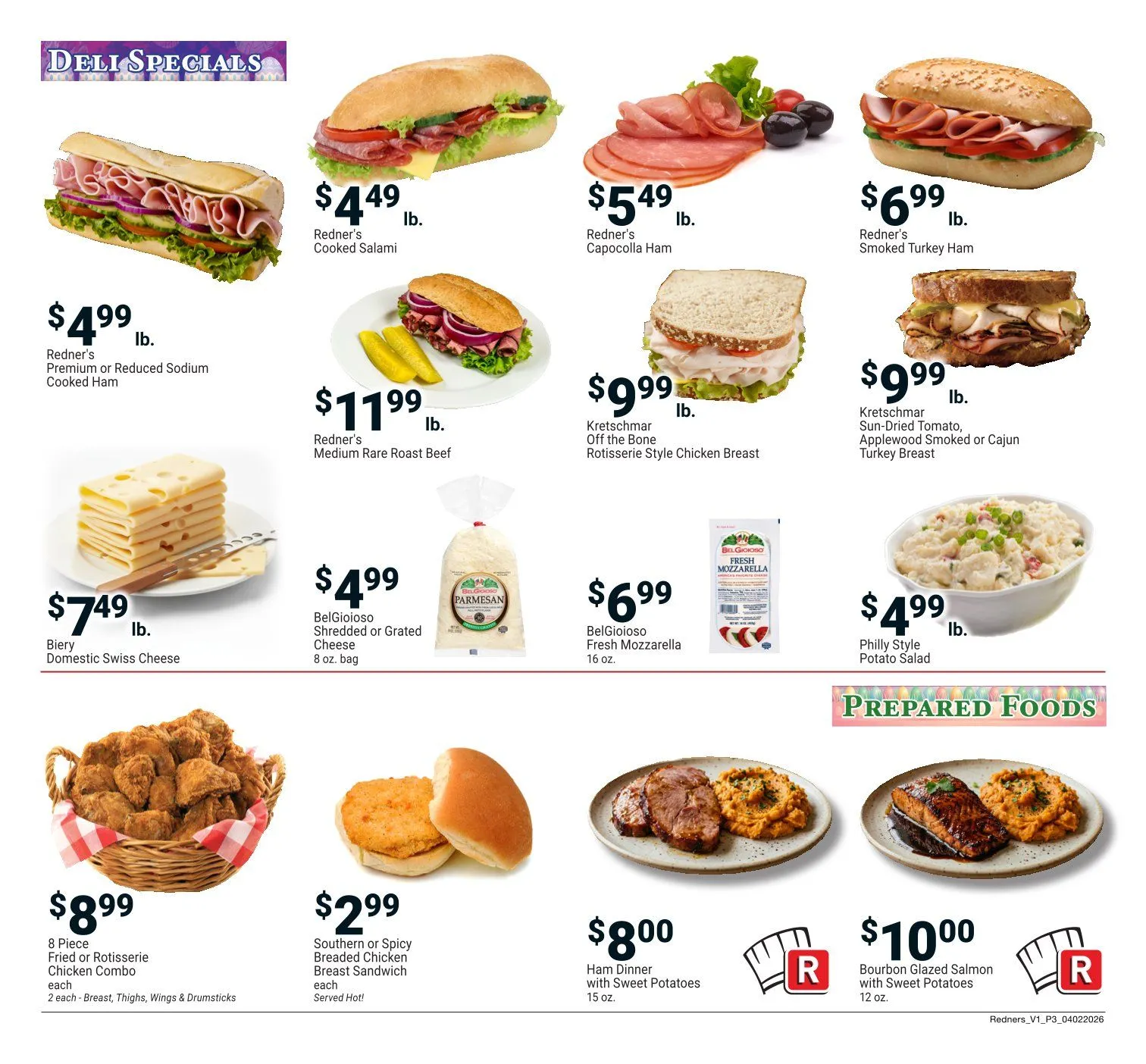 Weekly promotion Redner's Market Sales spanning from April 2 to April 8 2026 - Page 3 for Catalogue 365