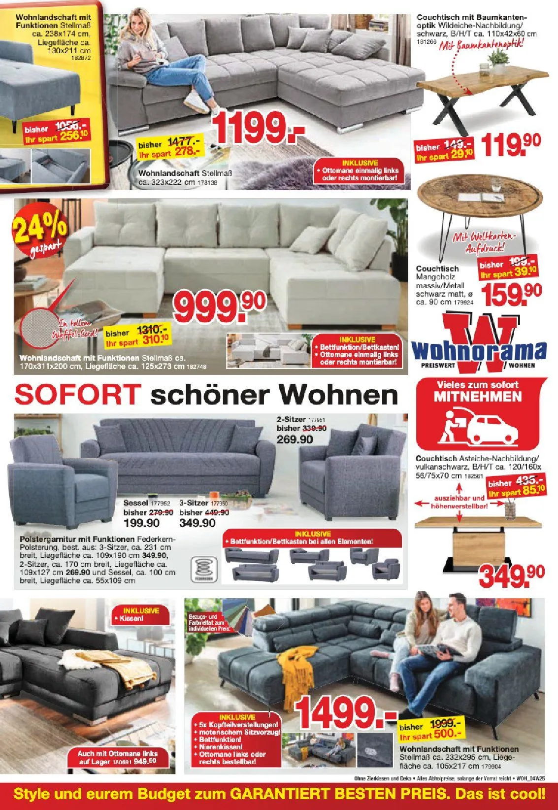 Wohnorama Angebote von 1. April bis 25. April 2025 - Prospekt seite 3