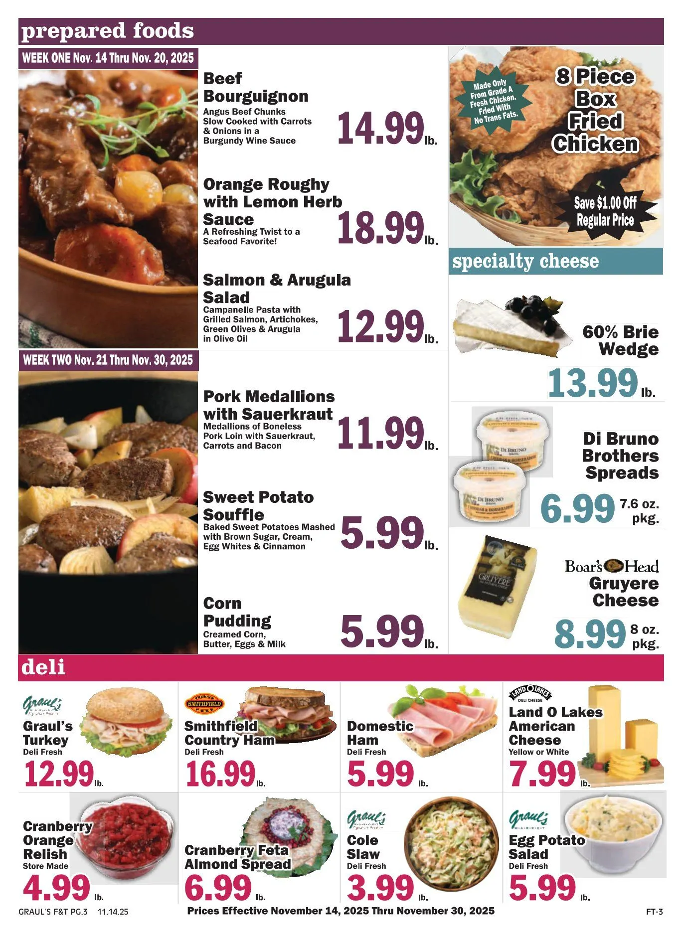 Weekly promotion Graul's Market Sales spanning from November 14 to November 30 2025 - Page 3 for Catalogue 365