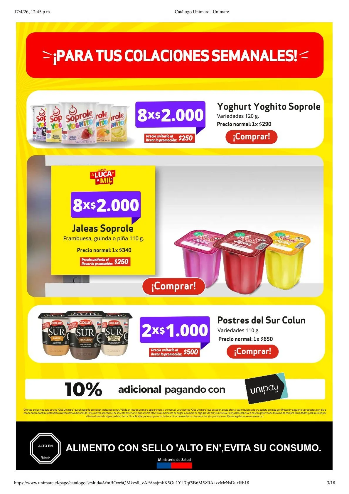 Catálogo de  Unimarc Ofertas 17 de abril al 20 de abril 2026 - Página 3
