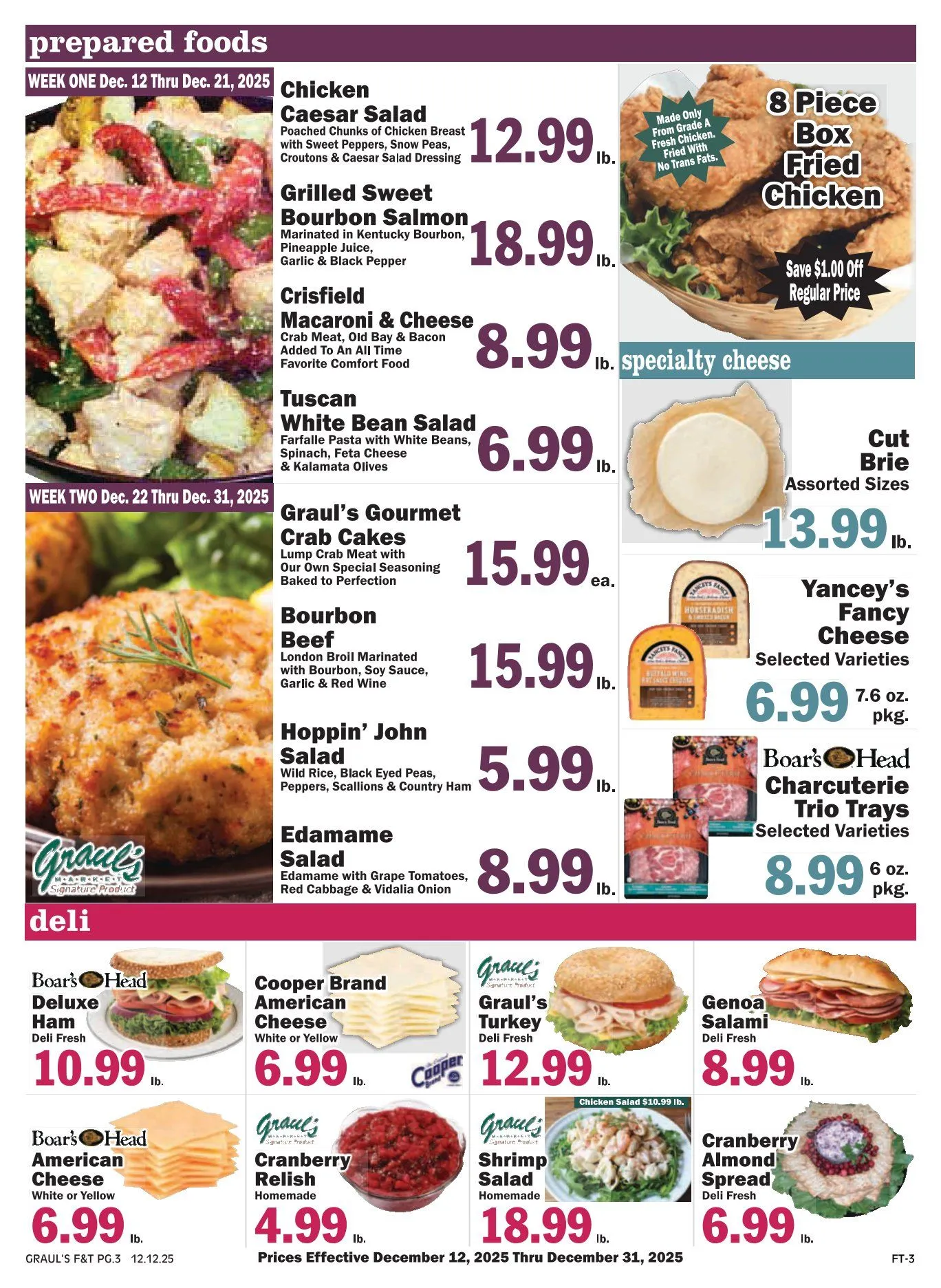 Weekly promotion Graul's Market Sales spanning from December 12 to December 31 2025 - Page 3 for Catalogue 365