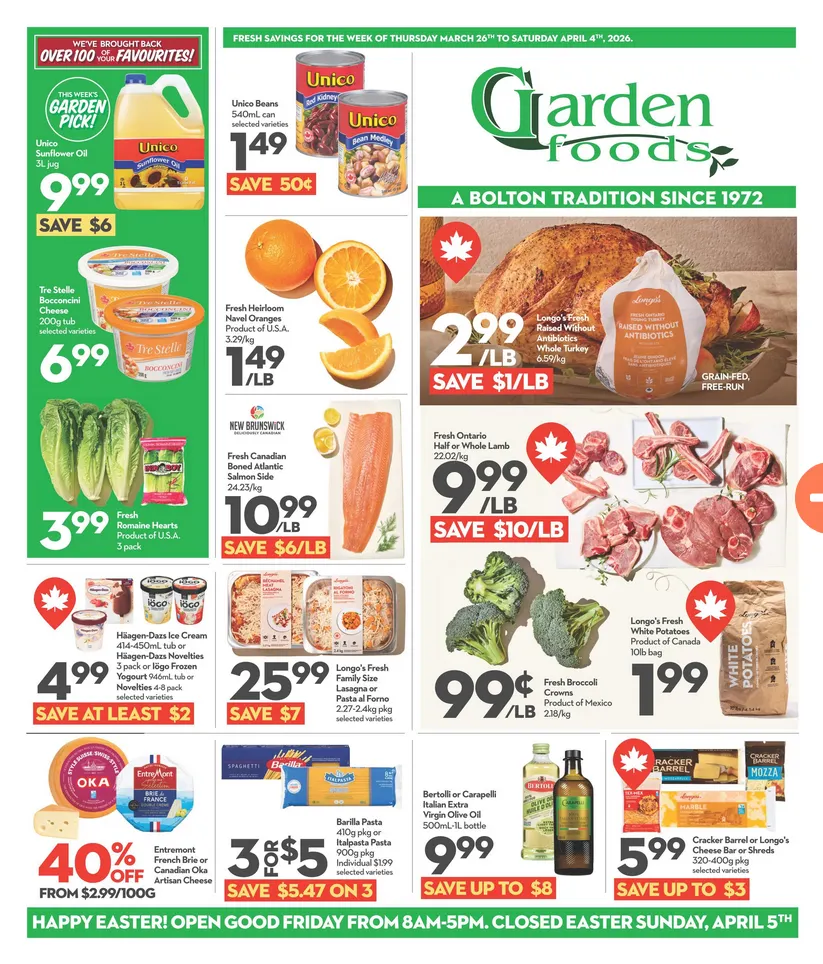 Garden Foods Sales from March 26 to April 1 2026 - flyer page 