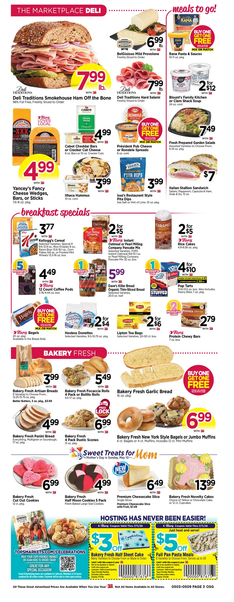 Weekly promotion Tops Friendly Markets Sales spanning from May 3 to May 9 2026 - Page 3 for Catalogue 365