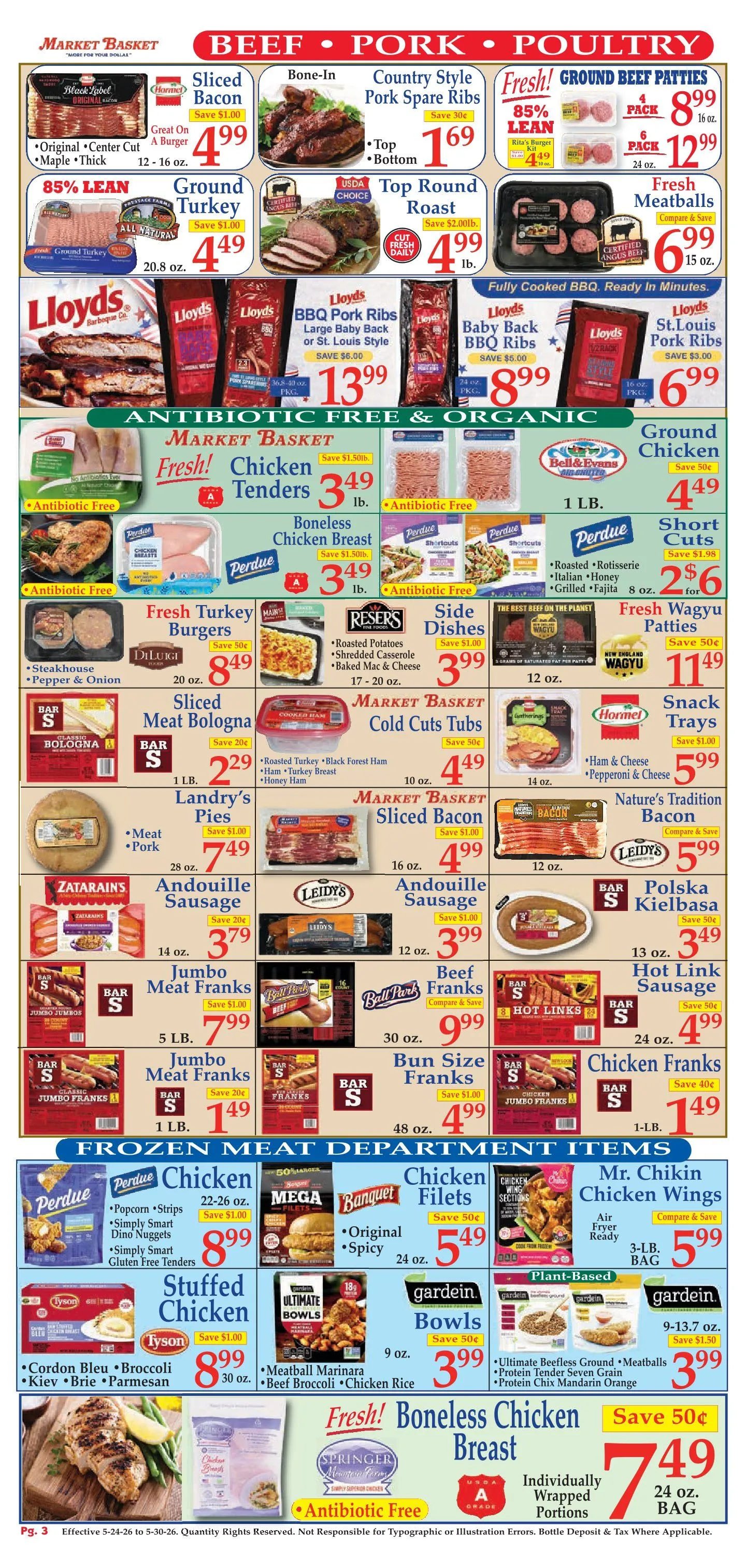 Weekly promotion Market Basket Sales spanning from May 26 to May 31 2026 - Page 3 for Catalogue 365