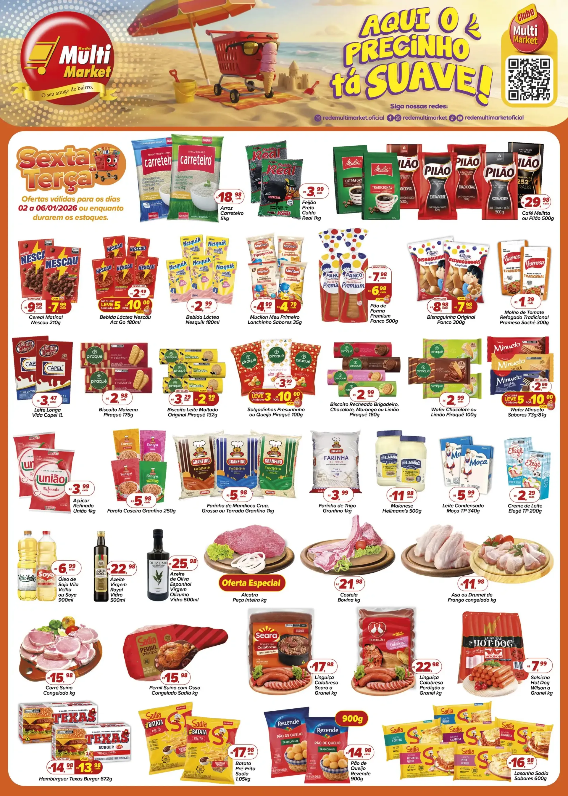 Encarte de Folhetos Rede Multi Market  2 de janeiro até 7 de janeiro 2026 - Pagina 1