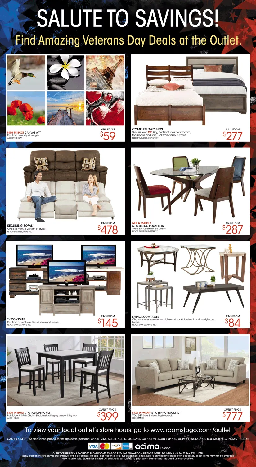 Weekly promotion Rooms To Go weekly ads spanning from October 31 to November 30 2025 - Page 2 for Catalogue 365