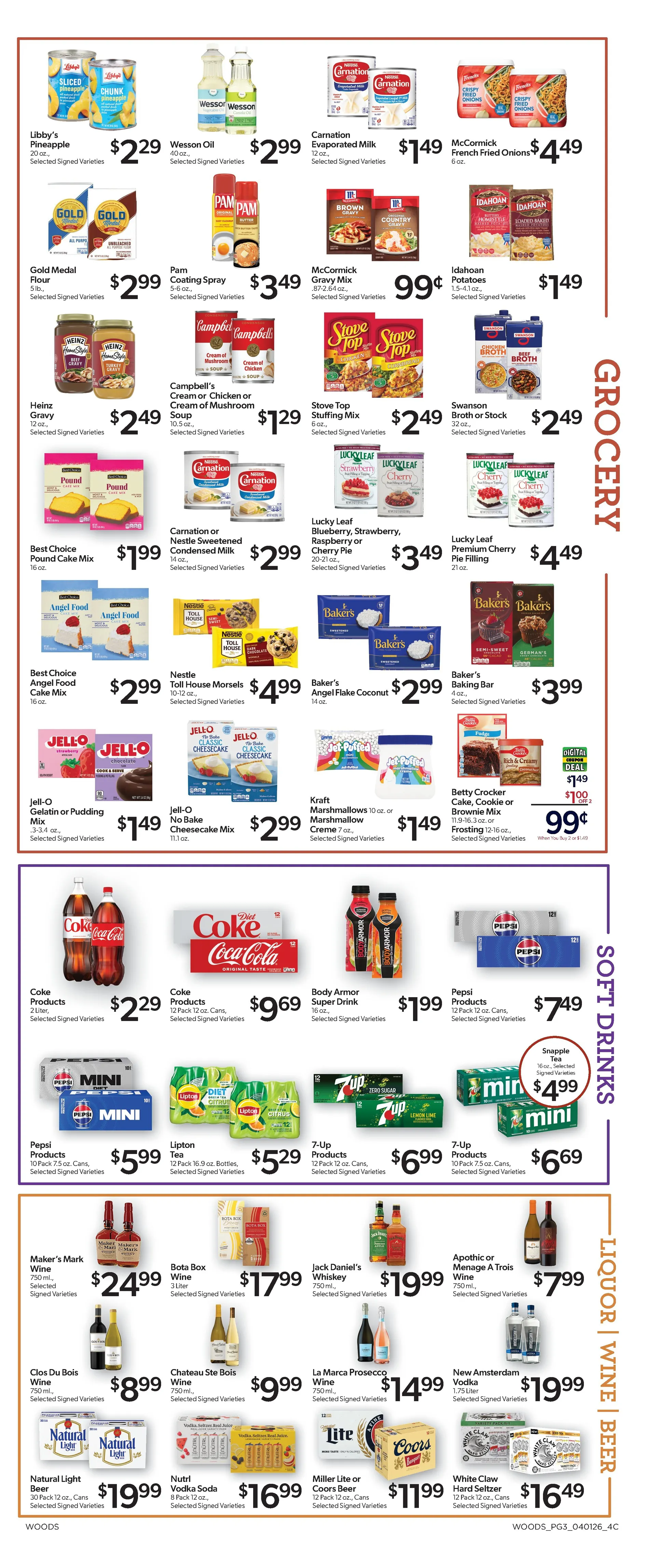 Weekly ad Woods Supermarket weekly ads from April 1 to April 7 2026 - Page 3