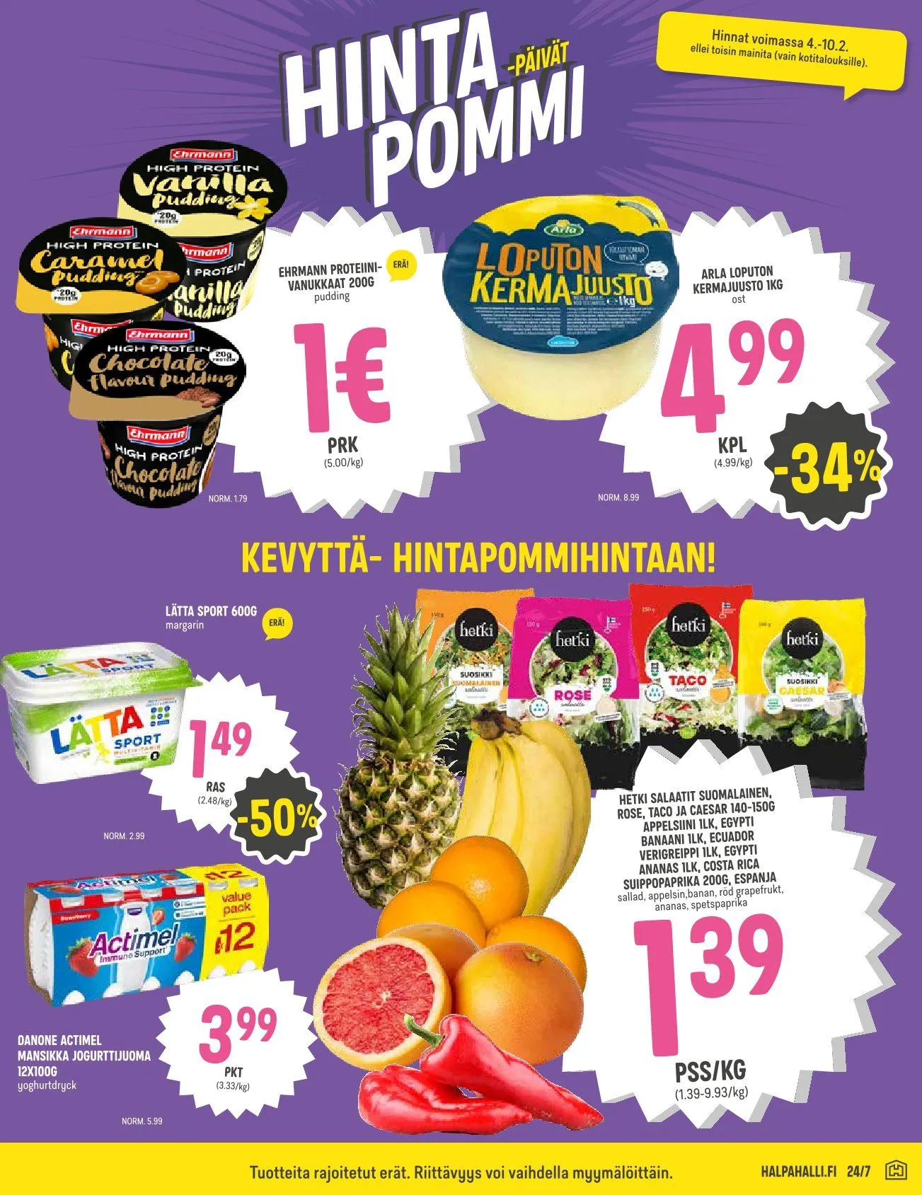 Kaupan HalpaHalli uusimmat tarjoukset voimassa alkaen 4. helmikuuta - 10. helmikuuta 2026 - Tarjouslehti sivu 3