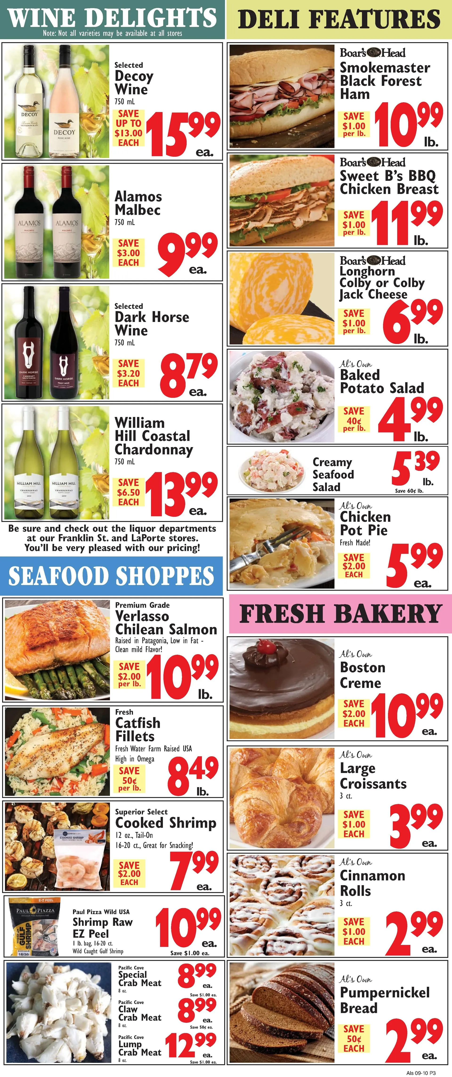 Weekly promotion Al's Supermarket Sales spanning from September 10 to September 16 2025 - Page 3 for Catalogue 365