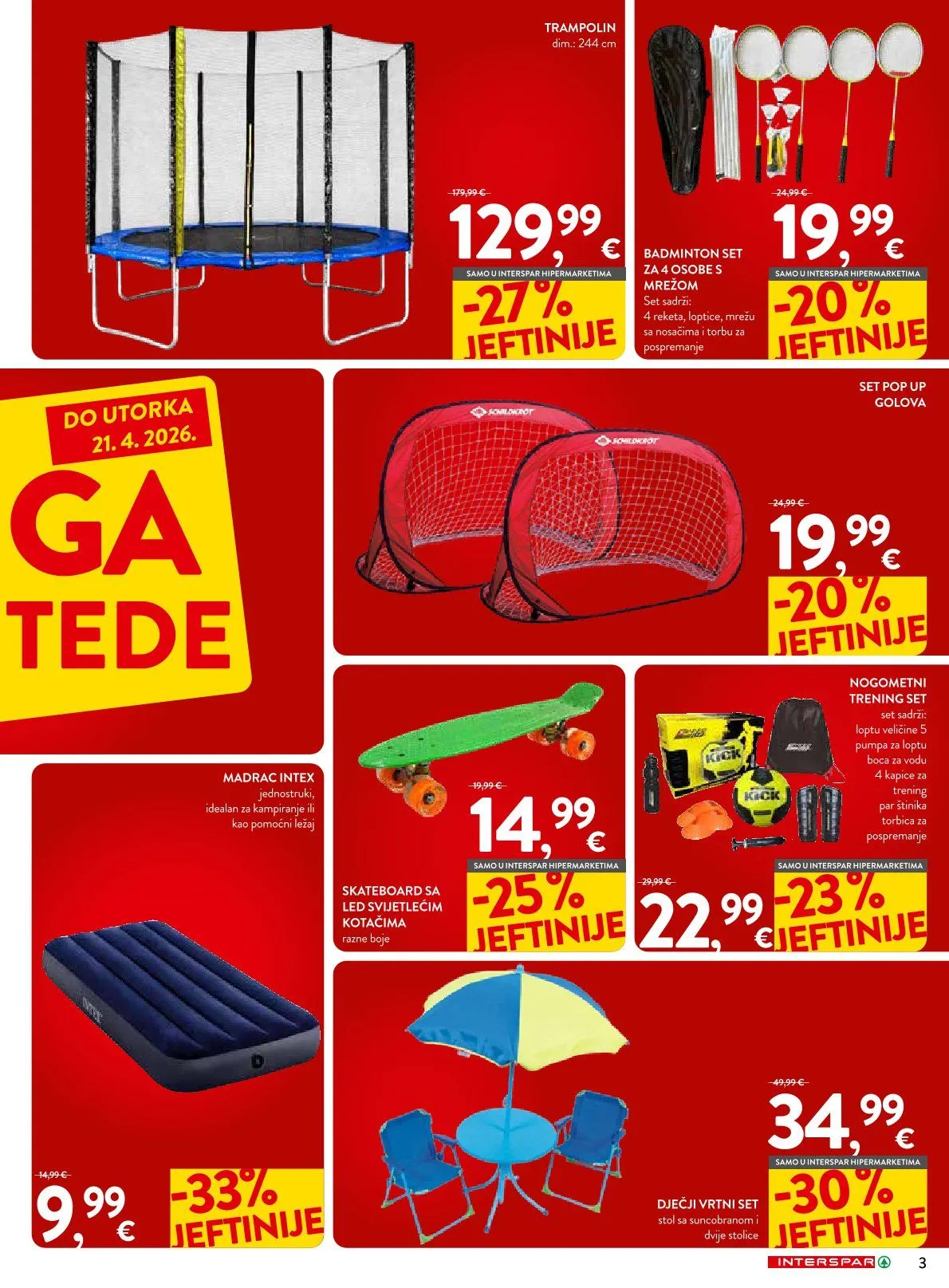 Katalog Ponude trgovine INTERSPAR od 1. travnja do 21. travnja 2026. - Pregled Stranica 3
