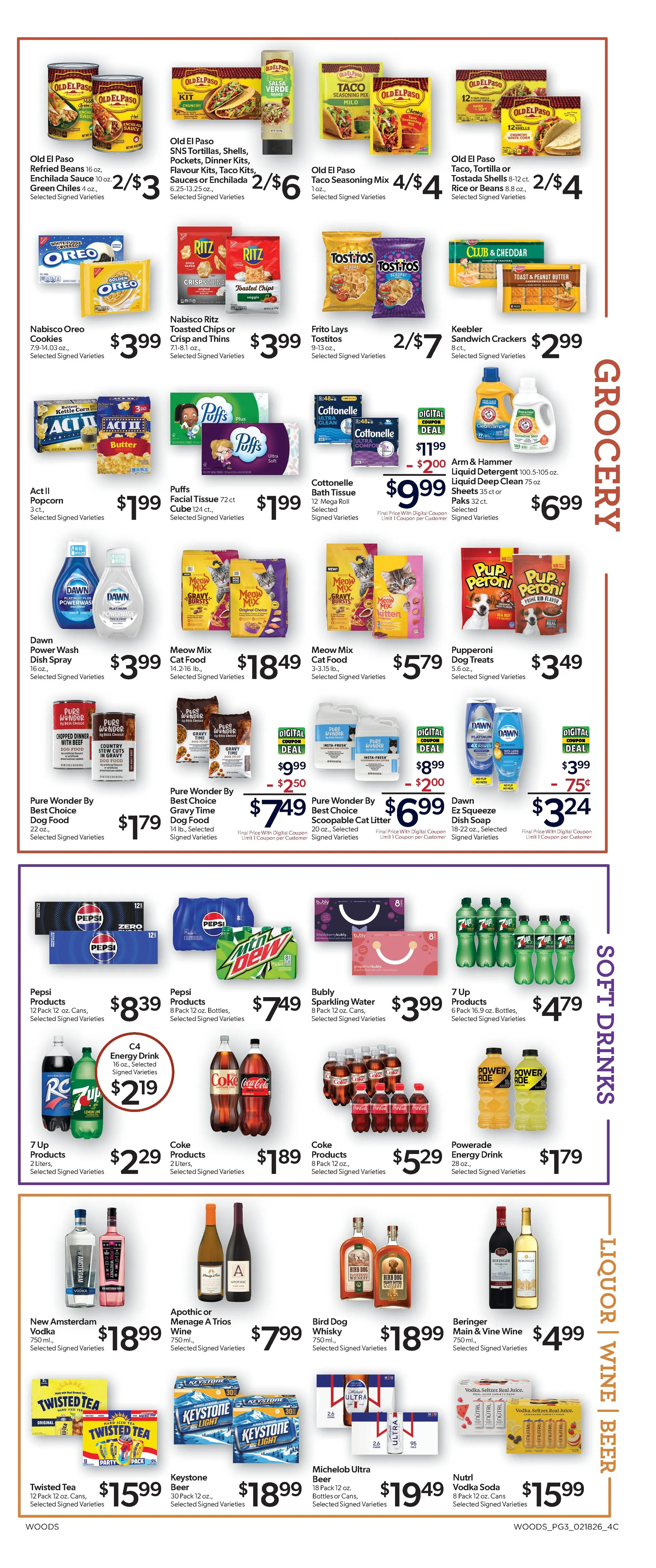 Weekly ad Woods Supermarket  Sales from February 18 to February 24 2026 - Page 3