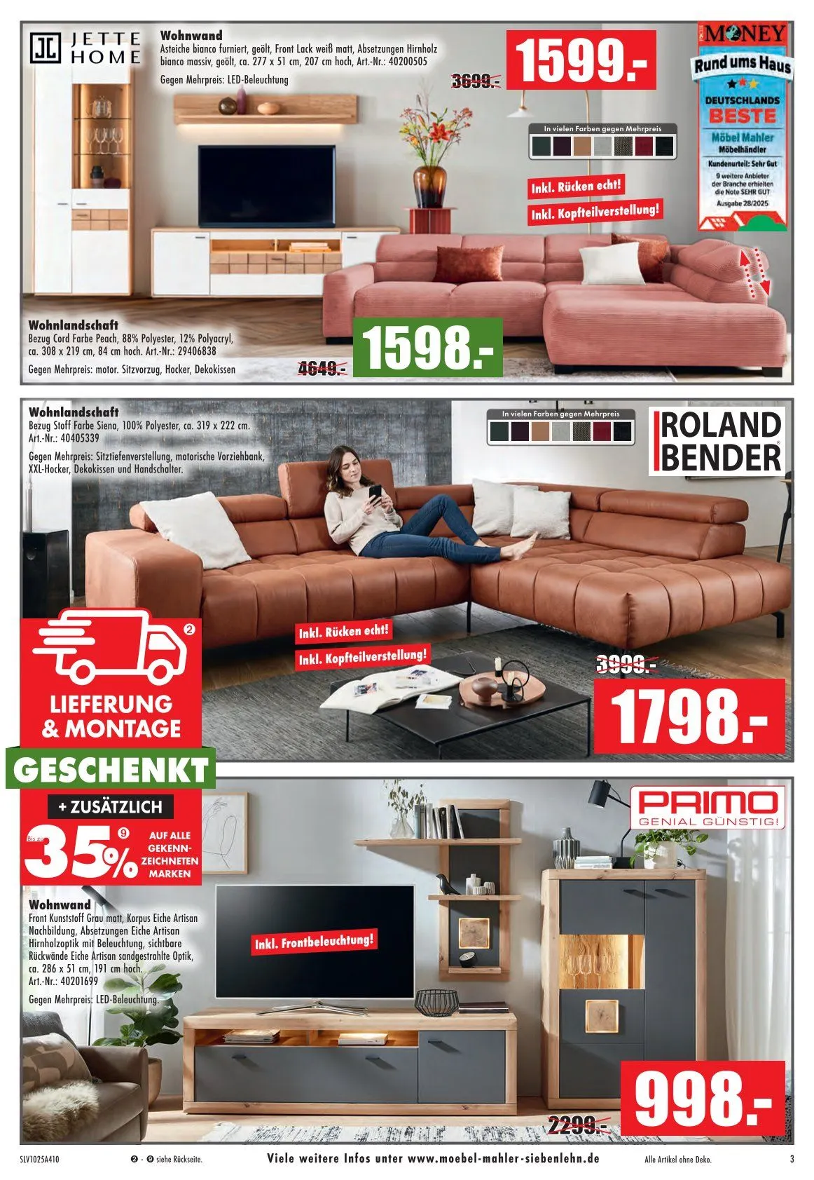 Möbel Mahler Prospekte von 29. Oktober bis 25. November 2025 - Prospekt seite 3