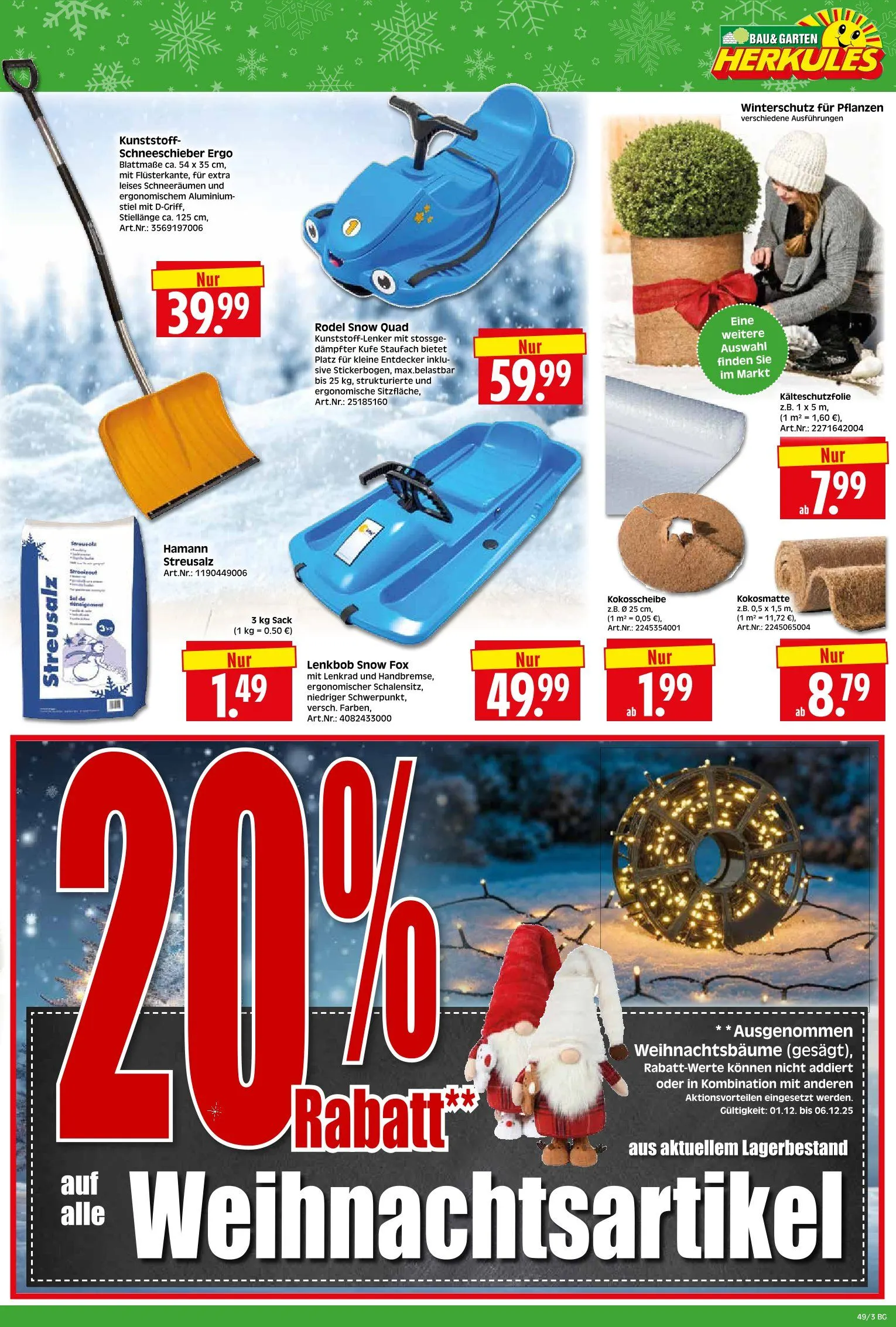 Herkules Baumarkt Angebote von 1. Dezember bis 6. Dezember 2025 - Prospekt seite 3