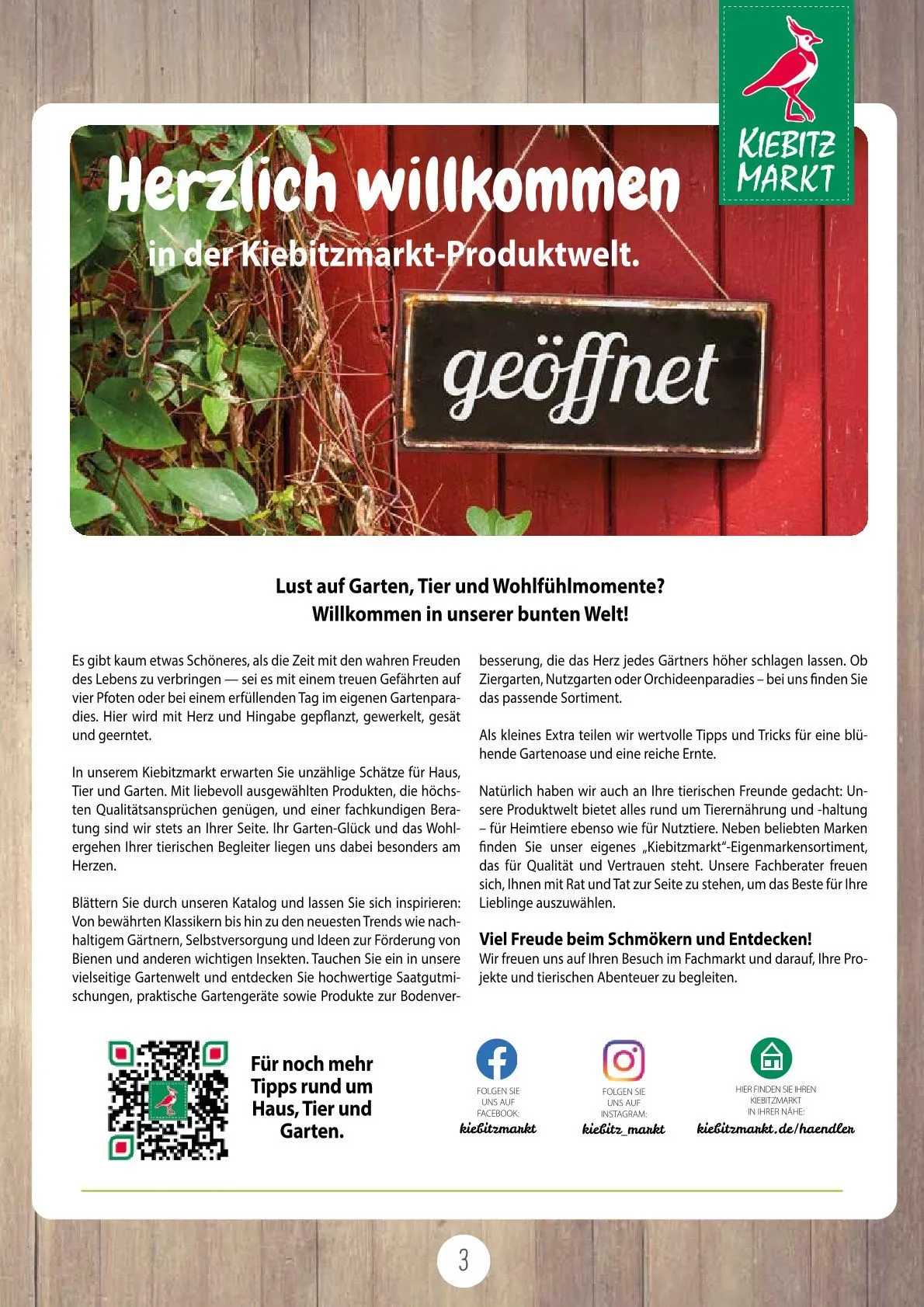 Kiebitzmarkt Prospekt von 16. April bis 31. Dezember 2025 - Prospekt seite 3