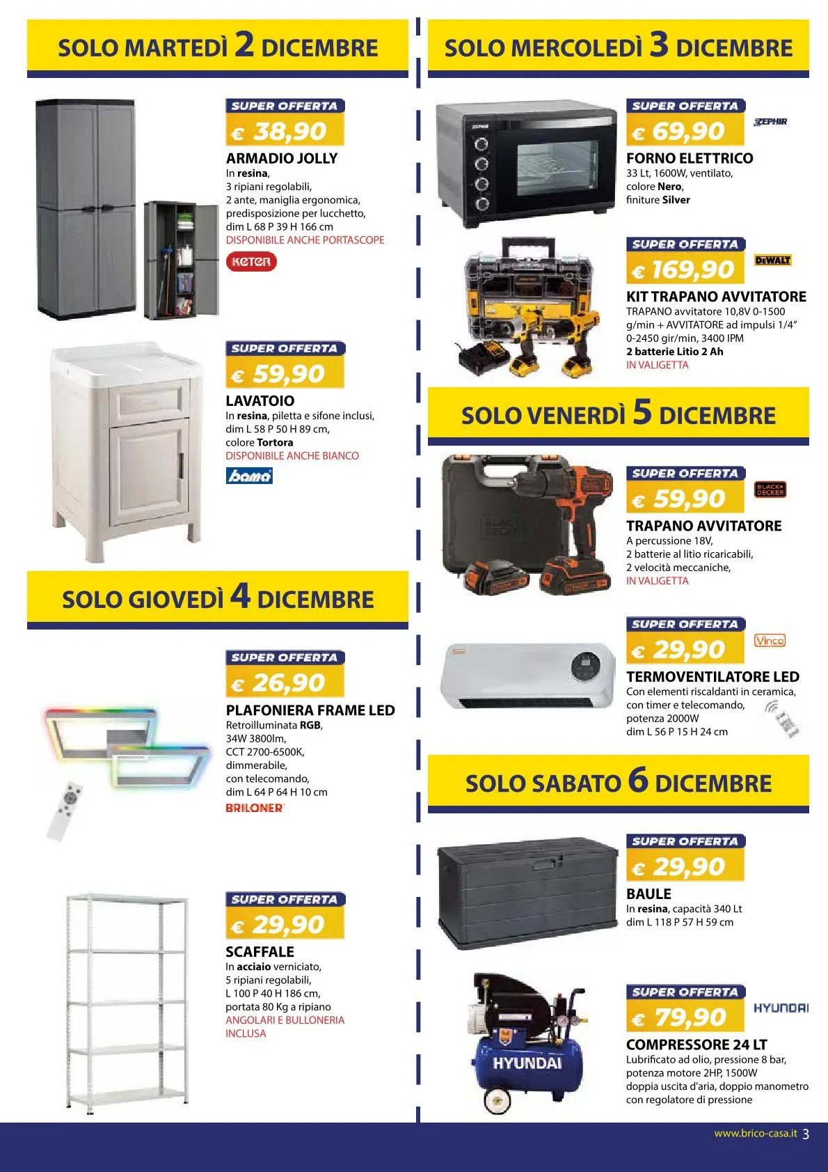 Bricocasa Volantino  da 28 novembre a 7 dicembre di 2025 - Pagina del volantino 3