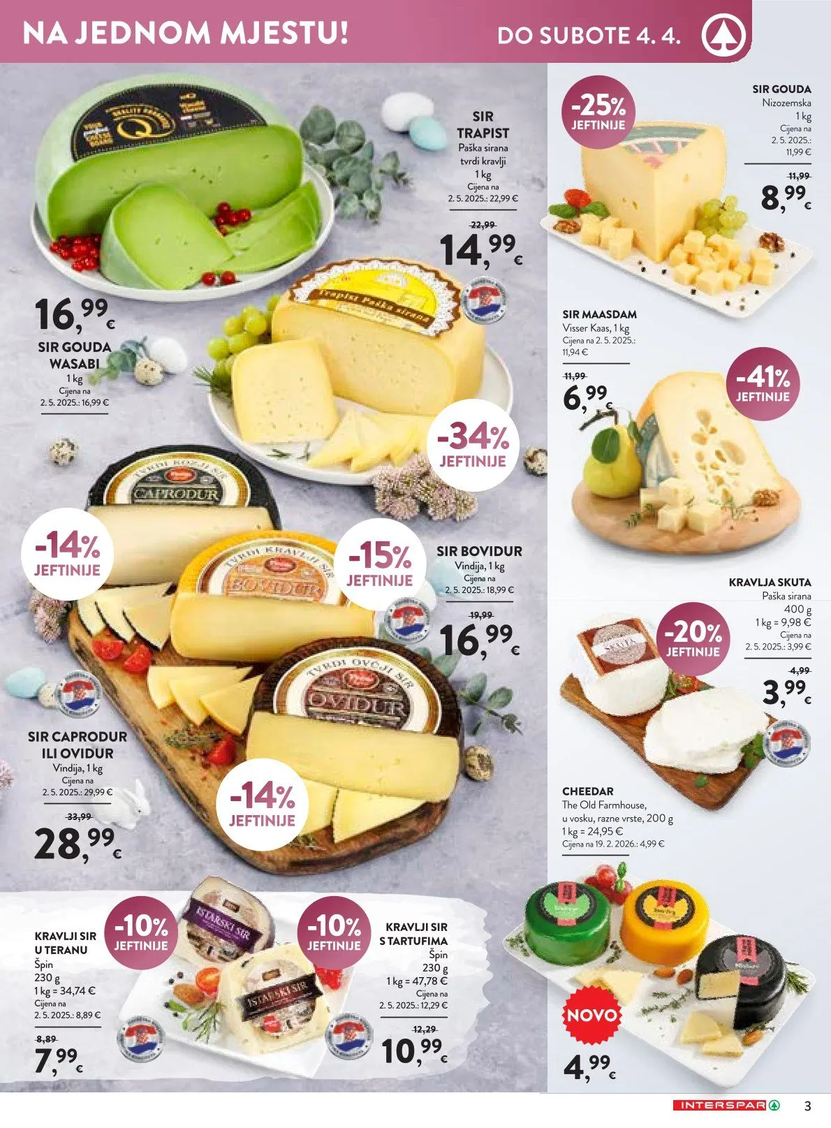 Katalog Ponude trgovine INTERSPAR od 19. ožujka do 4. travnja 2026. - Pregled Stranica 3