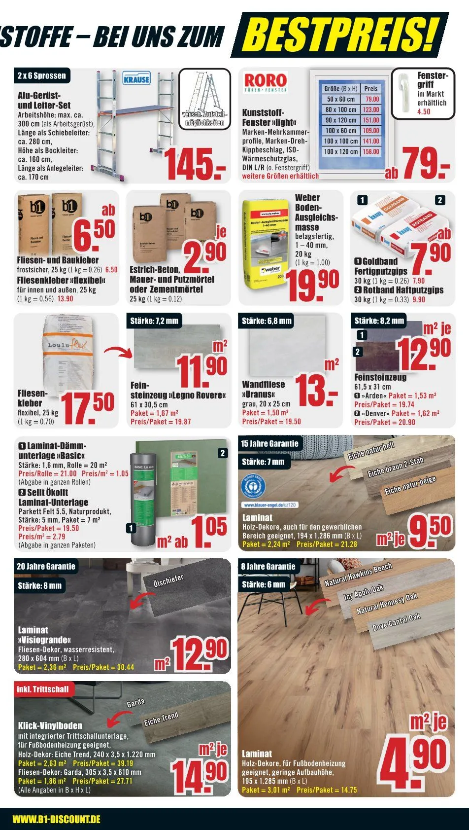 B1 Discount Baumarkt Sales von 24. Januar bis 30. Januar 2026 - Prospekt seite 3