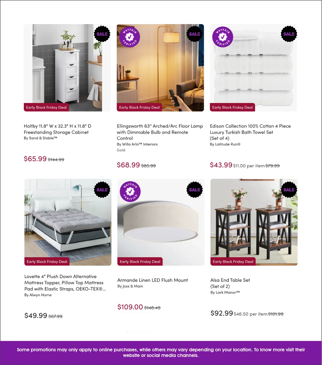 Weekly ad Wayfair Sales from November 12 to November 29 2025 - Page 2
