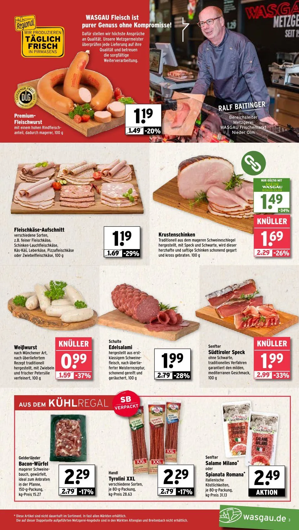 Wasgau Prospekt von 16. Juni bis 21. Juni 2025 - Prospekt seite 3