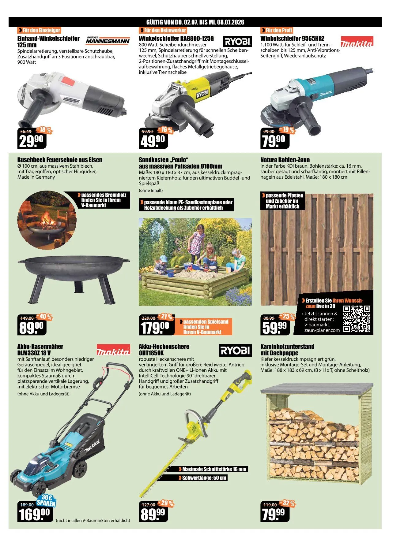 V-Baumarkt Angebote von 2. Juli bis 8. Juli 2026 - Prospekt seite 3