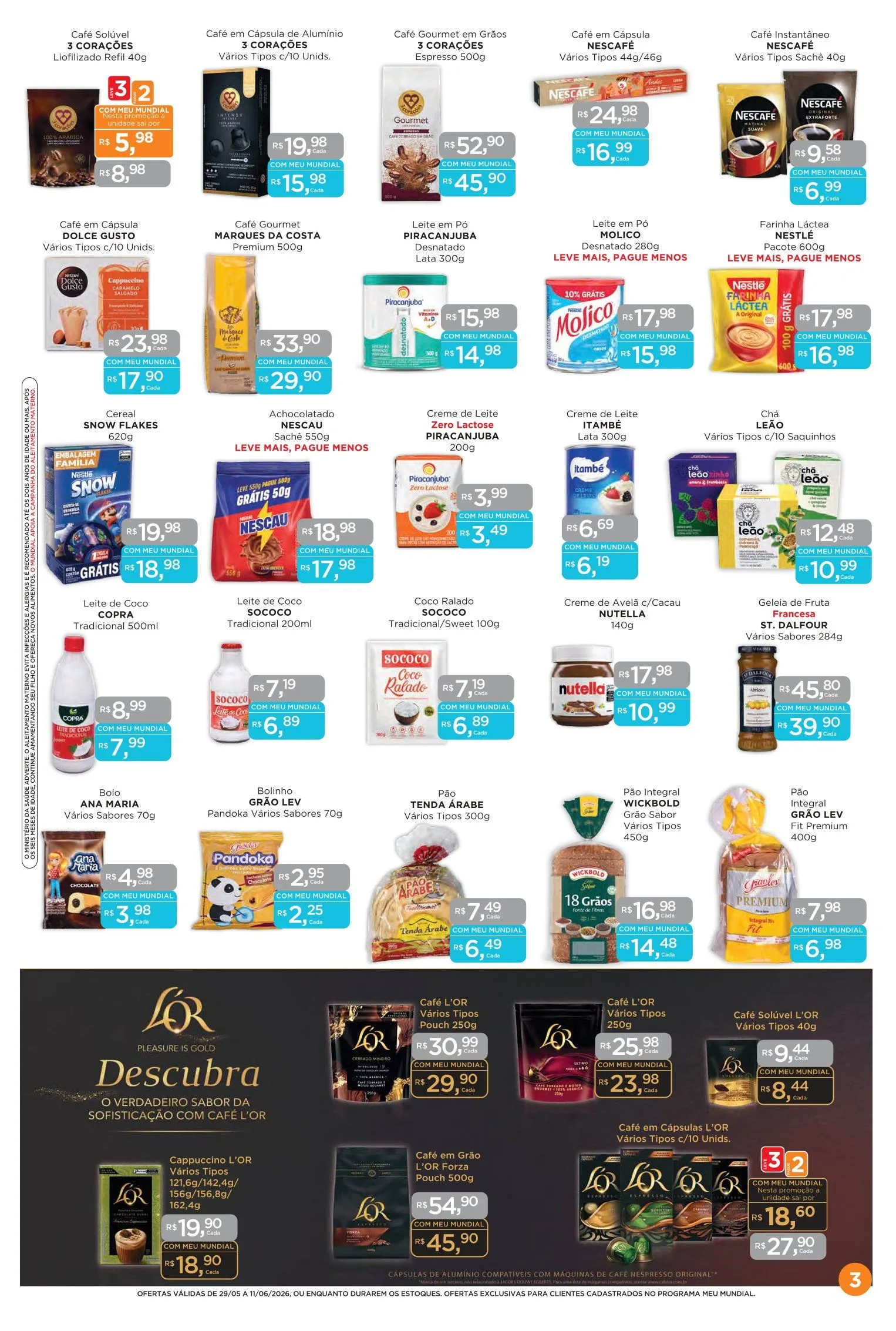 Encarte de Folhetos Supermercados Mundial 29 de maio até 11 de junho 2026 - Pagina 3