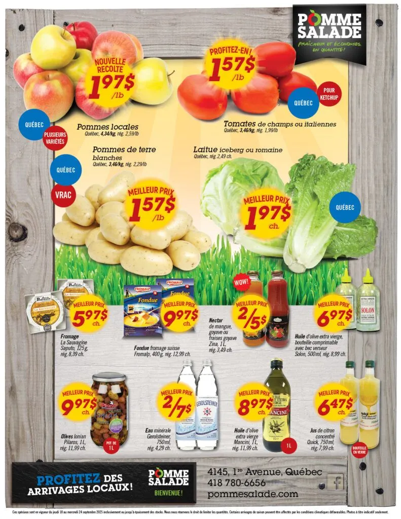 Pomme Salade Sales from September 18 to September 24 2025 - flyer page 1