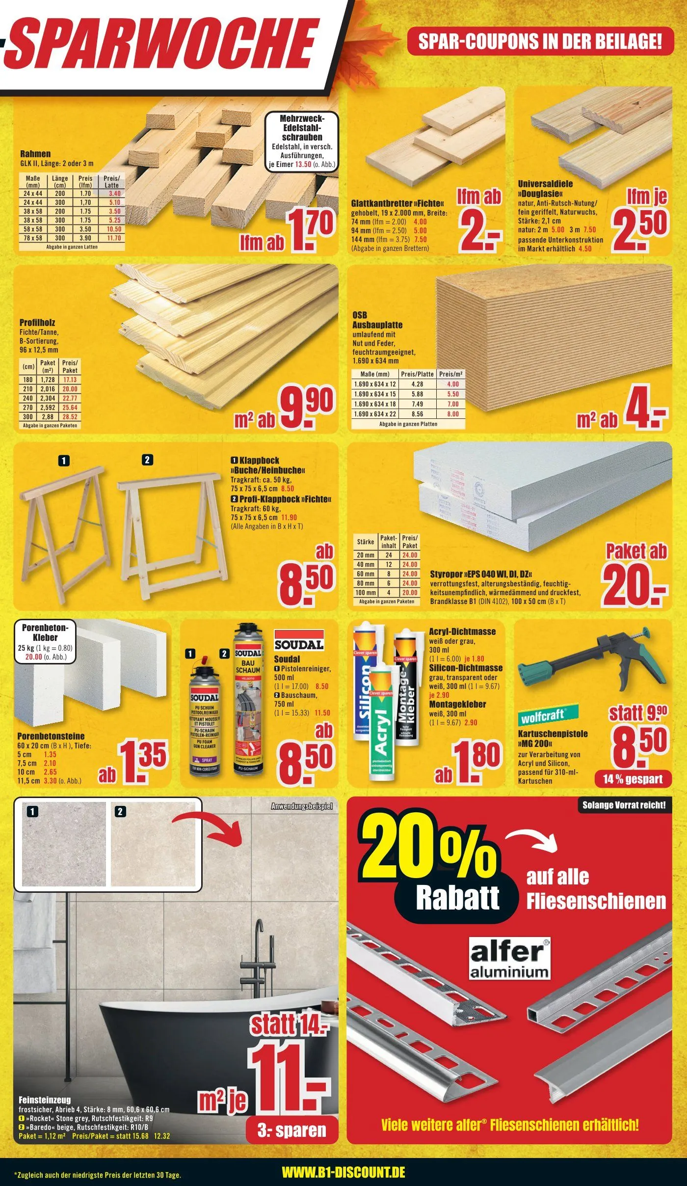 B1 Discount Baumarkt Prospekte  von 25. Oktober bis 30. Oktober 2025 - Prospekt seite 3