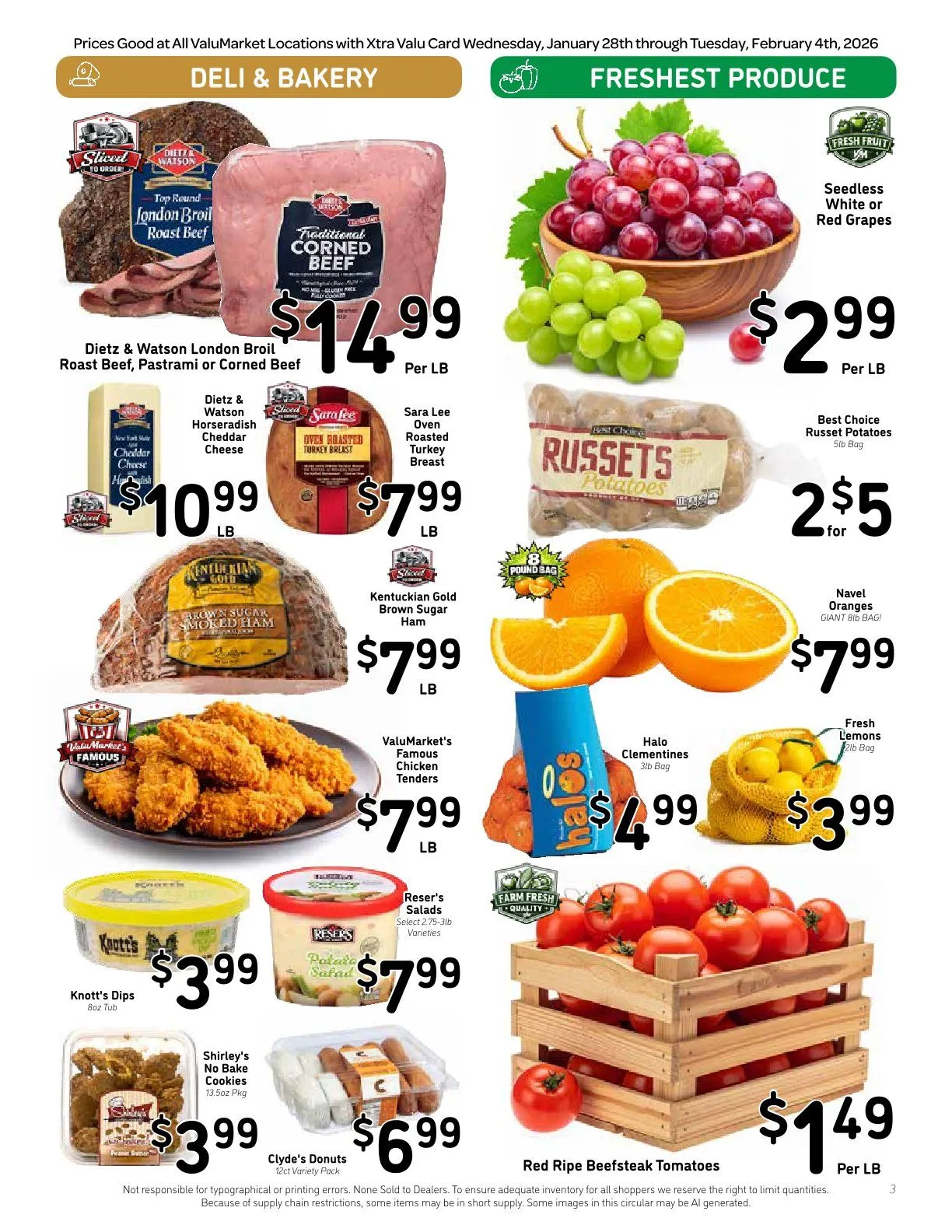 Weekly promotion ValuMarket Sales spanning from January 28 to February 4 2026 - Page 3 for Catalogue 365